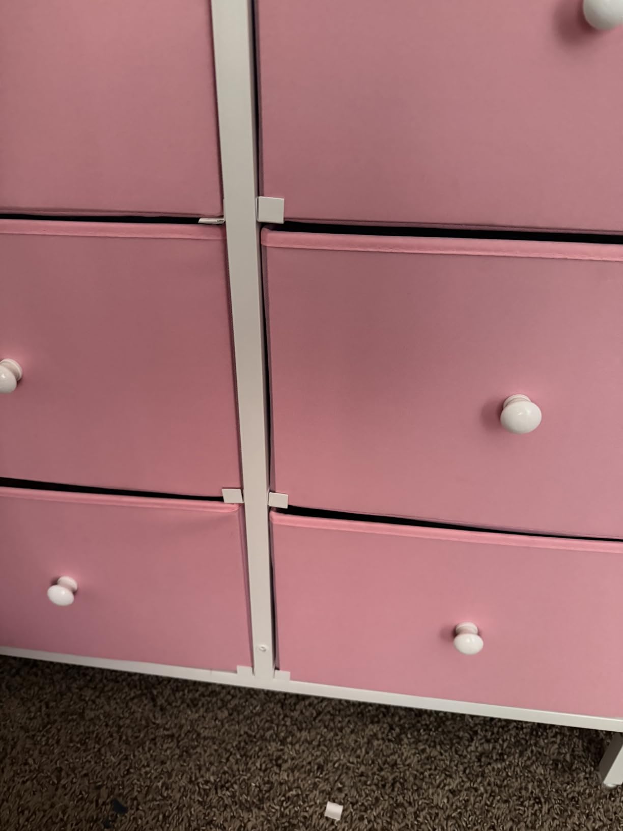BOLUO Baby Dresser with Changing Table Top, Black Changing Table Dresser with 6 Fabric Drawers Diaper Changing Station with Storage Shelf for Nursery Modern customer photo 2
