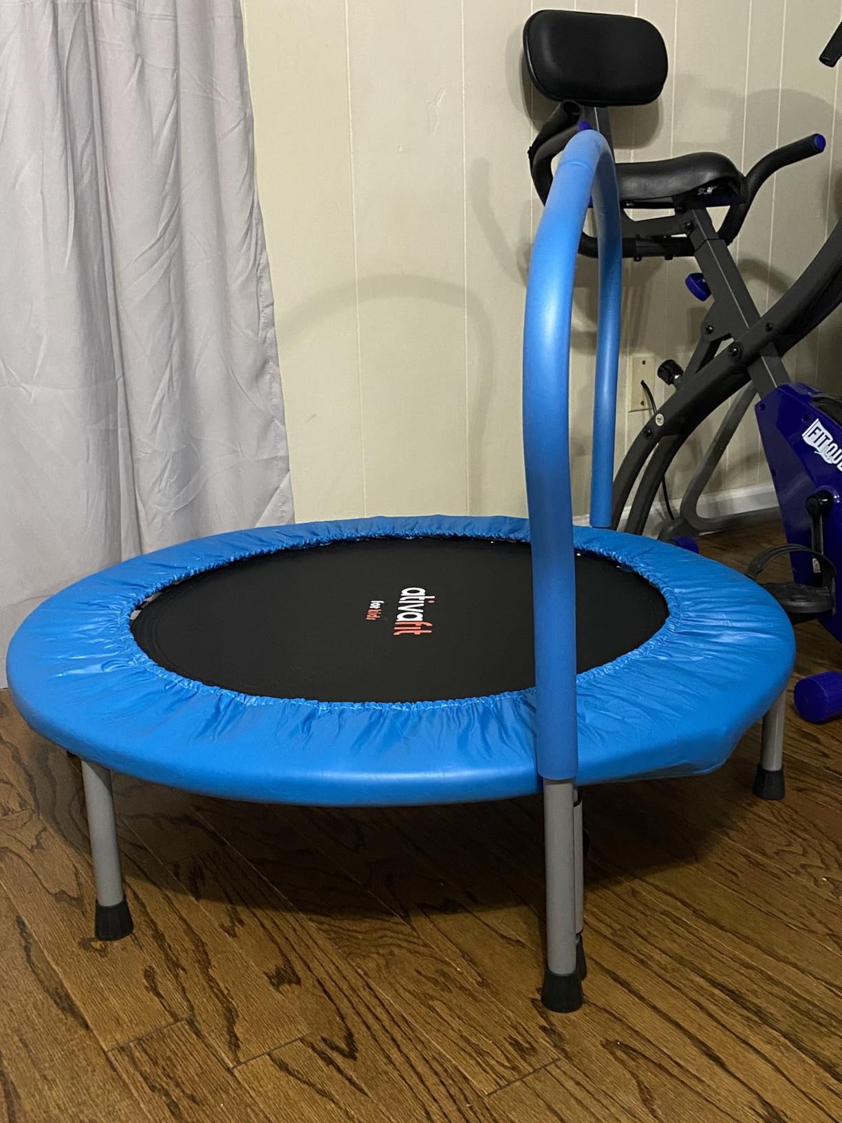 Ativafit 36inch Elastic Band Big Handle Toddler Trampoline for Kids Ages 2-6 Indoor Outdoor Mini Trampoline customer photo 2