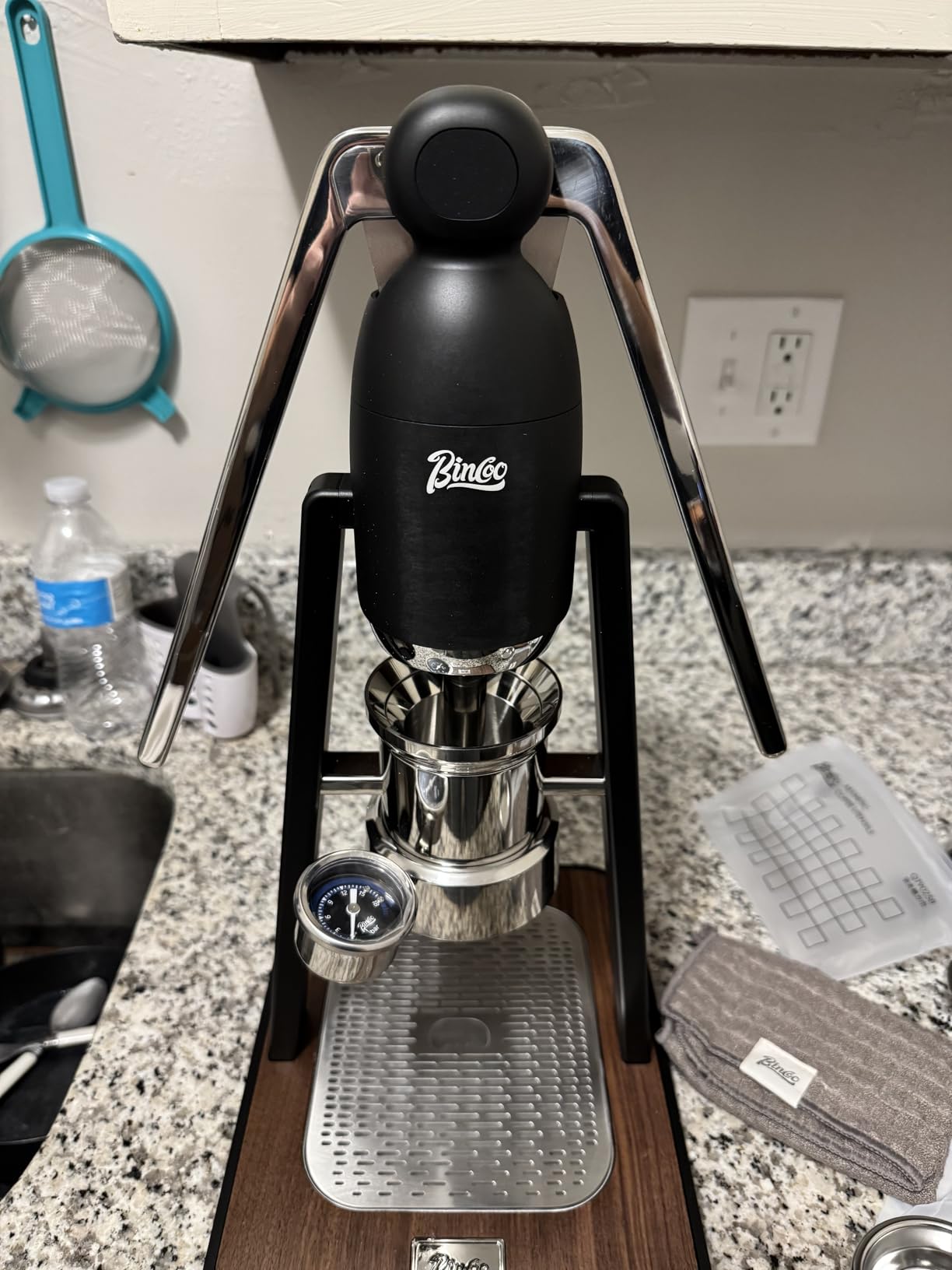 Manual Espresso Maker Set - Hand Press Espresso Machine - 12Bar Pressure Profiling, Dual-Lever Manual Coffee Maker with Pre-Infusion, Portable for Custom Espresso Shots, Stainless Steel (Black) customer photo 1