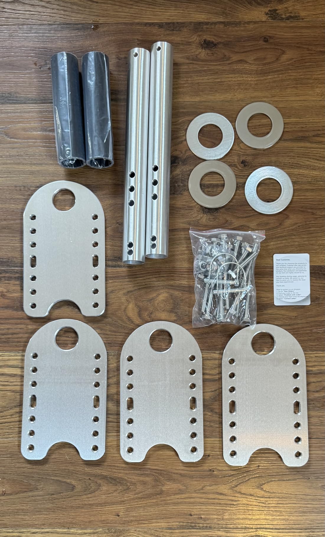 2 Pack Boat Lift Wheel Kit, Adjustable Boat Lift Wheel Bracket | Aluminium Mounting Plates for Boat Lift Installation Wheel Kits, Fit Universal Lifts and Dock Shafts customer photo 1