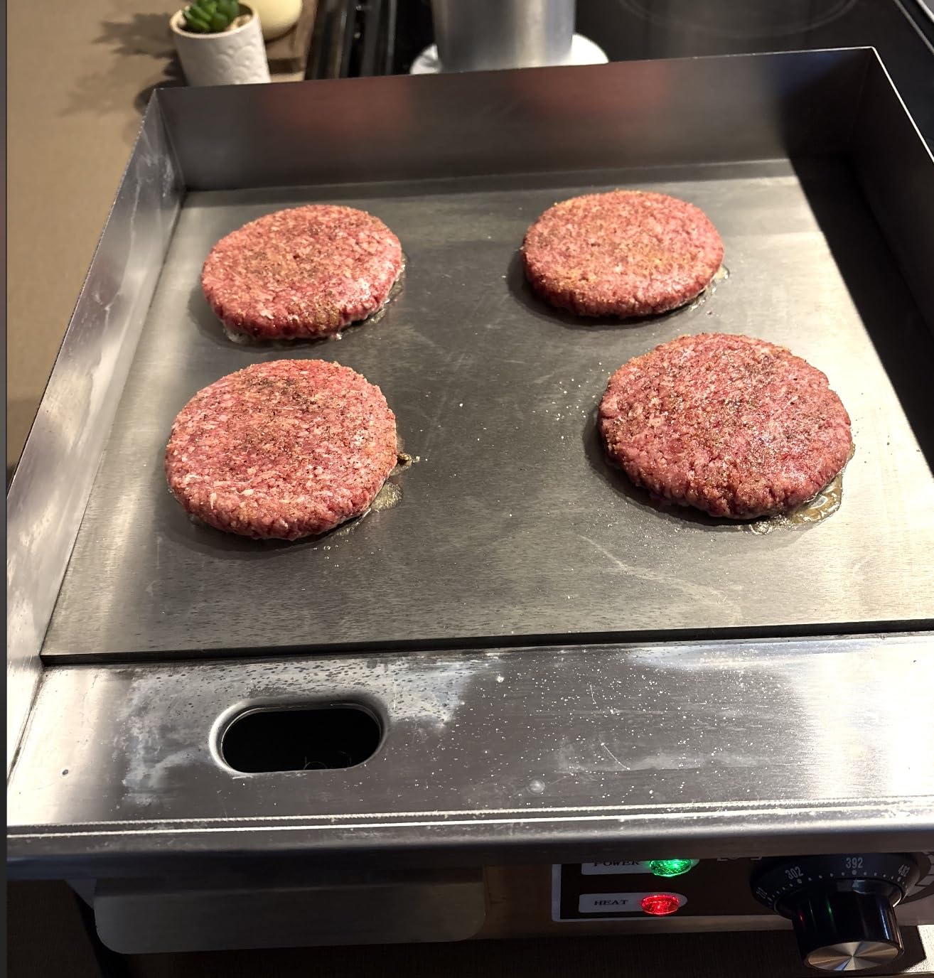 29''* 16'' Commercial Electric Countertop Griddle -110V Flat Top Griddles w/ 122-572°F Adjustable Temperature and Non-Stick, 3000W Stainless Steel Electric Griddle w/ 10mm Thick Cast Iron customer photo 1