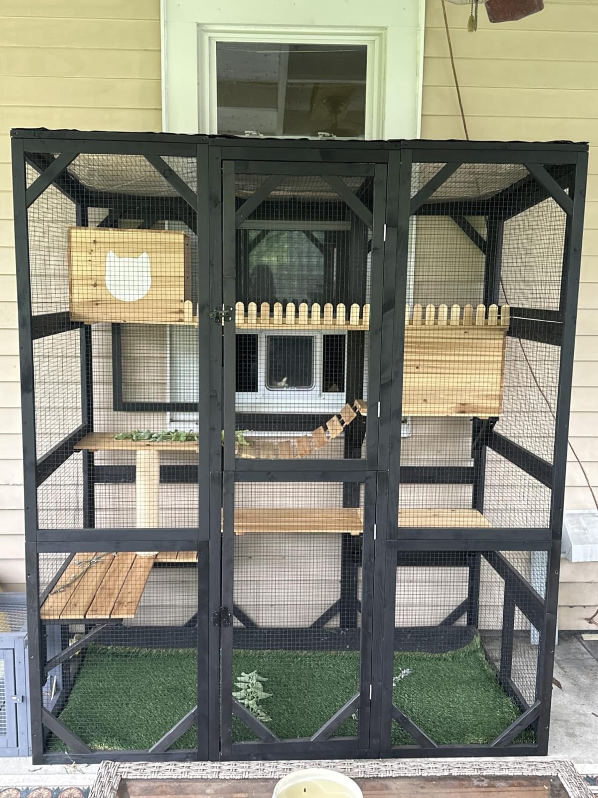Catio Outdoor Cat Enclosure Window Access Walk-in Indoor Cat Cage Patio 71