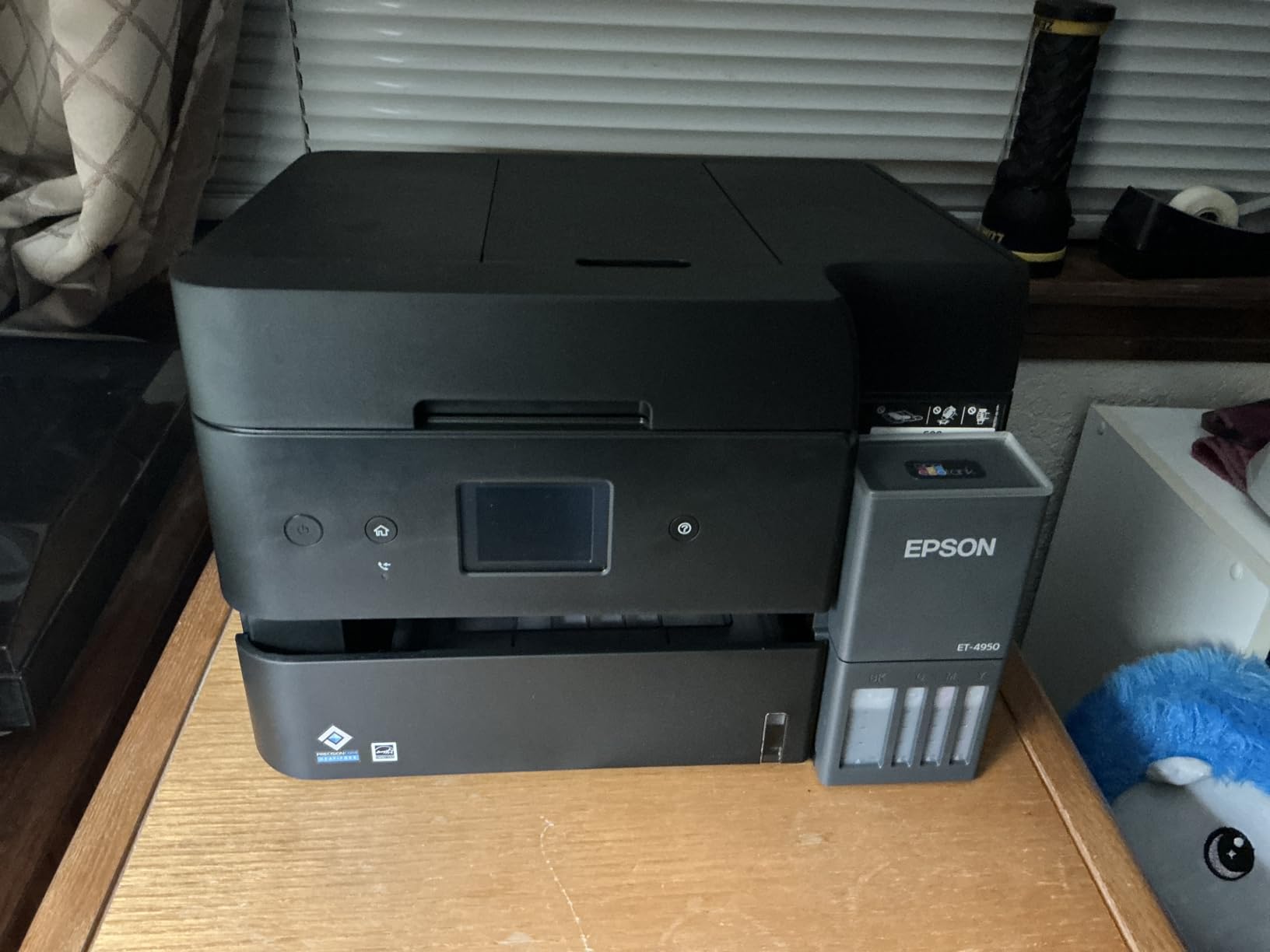 EcoTank ET-4950 Wireless Color All-in-One Supertank Printer - White | Cartridge-free print, scan, copy, fax; up to 18 ppm, ADF, auto 2-sided; ideal for home and small offices customer photo 2