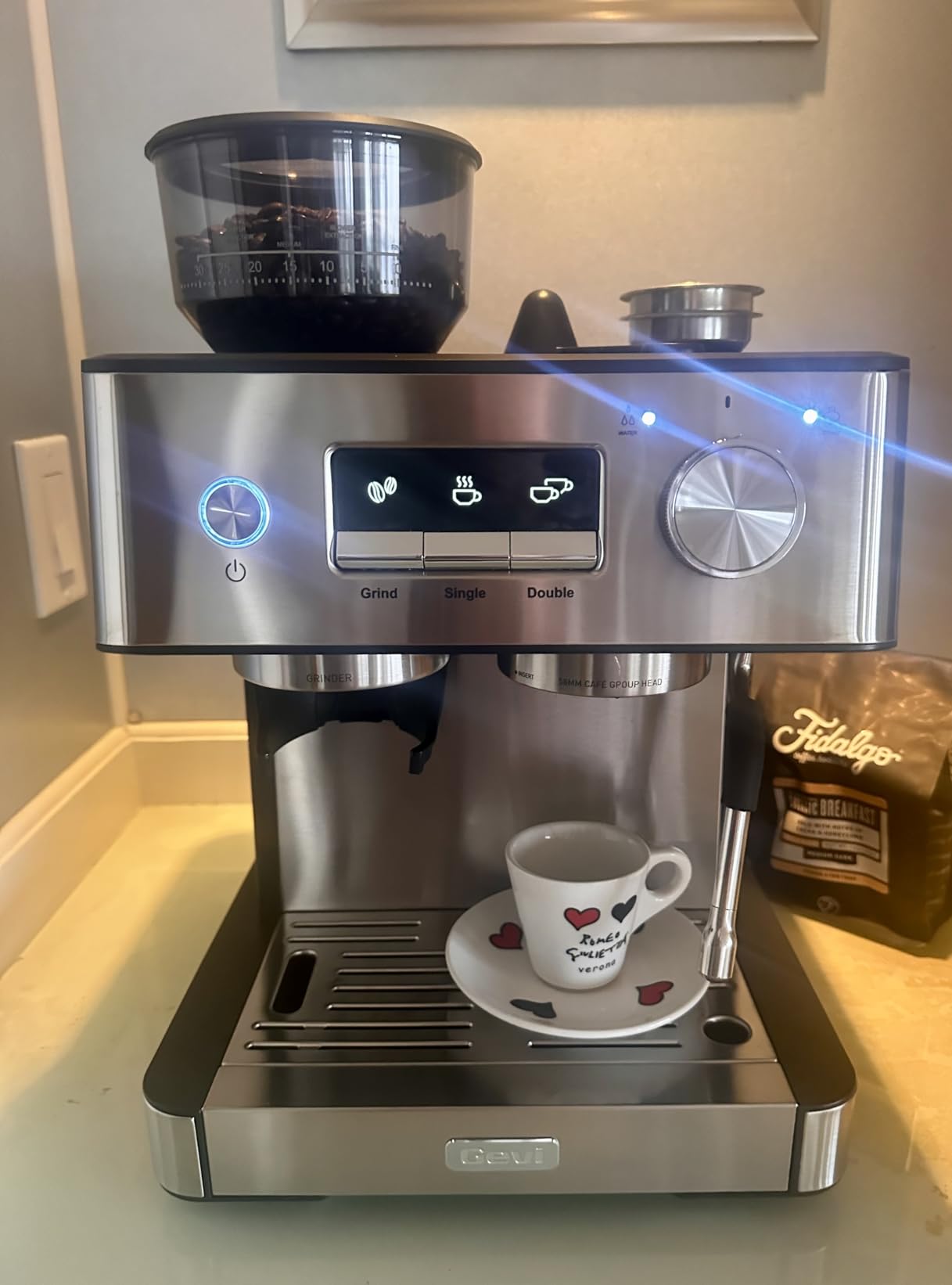 Gevi 20 Bar Espresso Machine with Grinder & Steam Wand for Latte Cappuccino customer photo 1