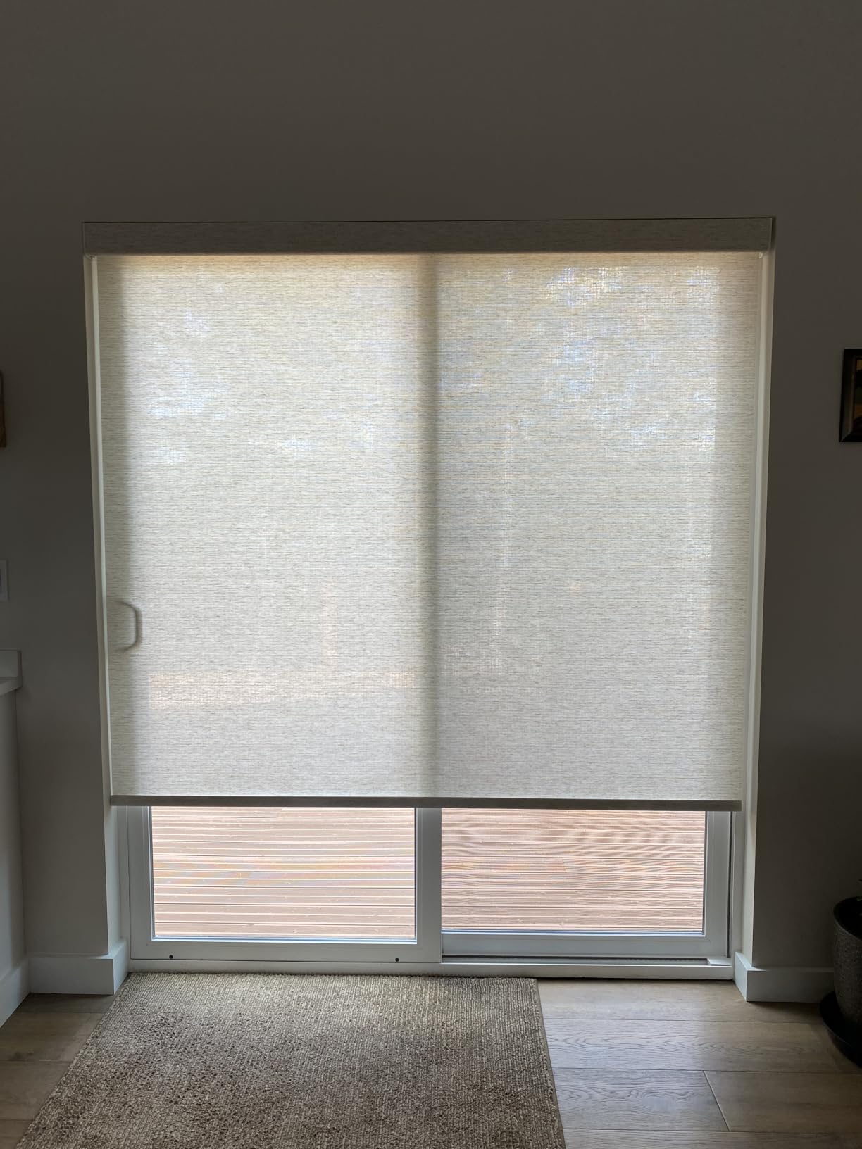 Persilux Light Filtering Roller Shades for Indoor Window Blinds, Cordless, Linen Fabric, Thermal Insulated Fabric UV Protection Shades for Home, Office, Bedroom, Door, Light Filtering-Cream, Custom Size customer photo 2