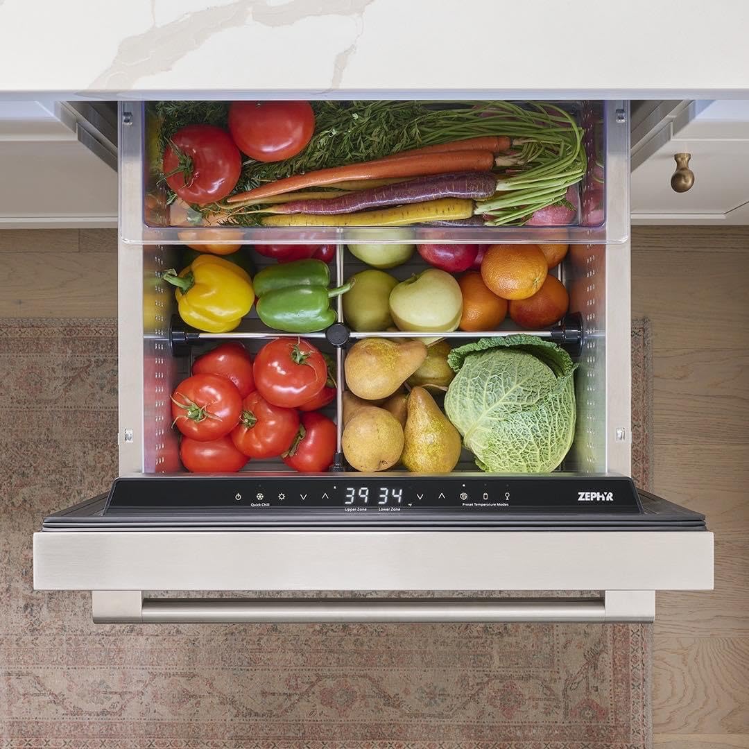 Zephyr Presrv 24 Inch Panel Ready Refrigerator Freezer Drawers | Dual Zone Built In Fridge - Modes for Freezer Fridge and Pantry, LED Lighting, Soft Close (Panels, handles are not included) customer photo 2