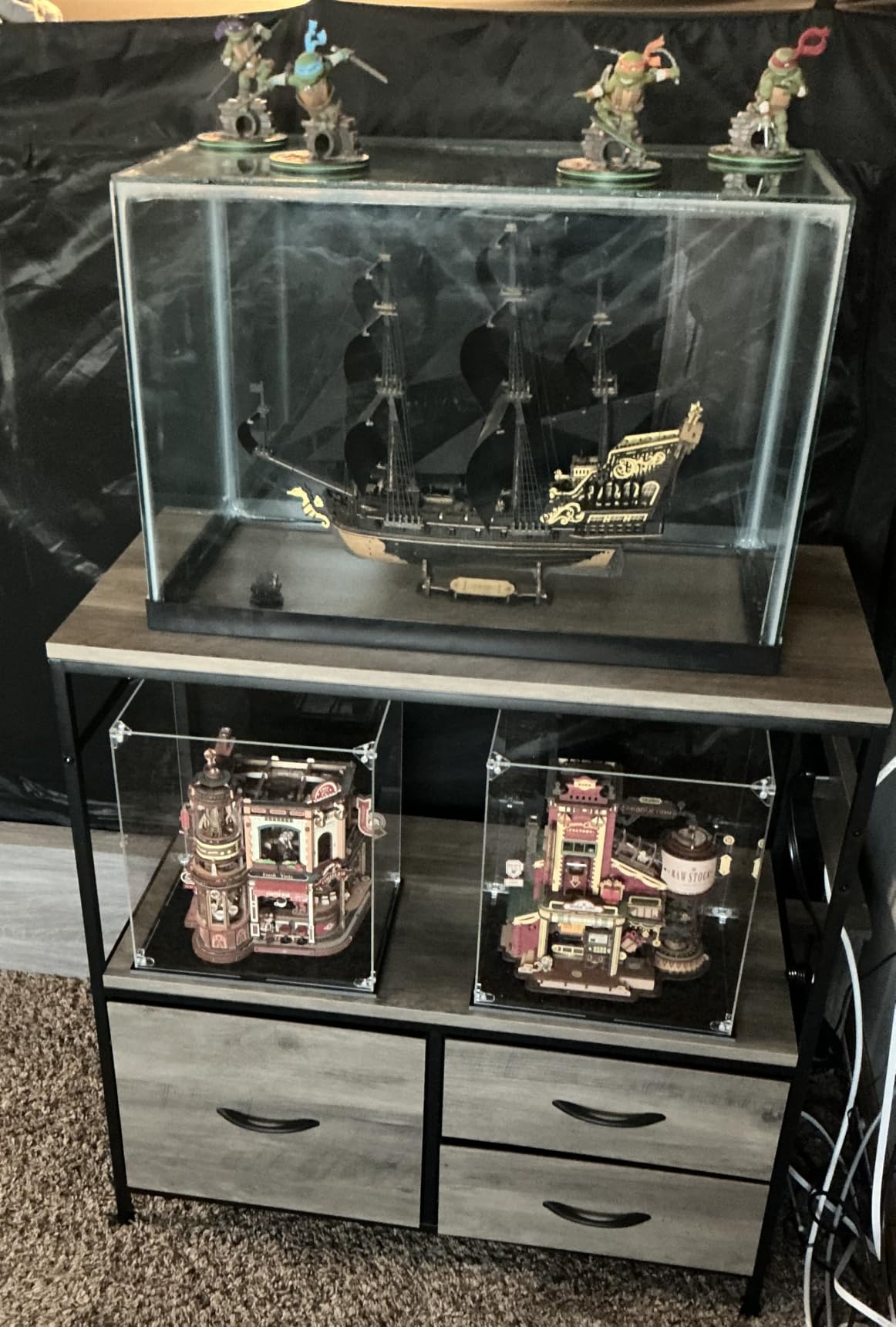 Heybly 20-29 Gal Fish Tank Stand with Drawer, Power Outlet,330lbs HAS001BK customer photo 1