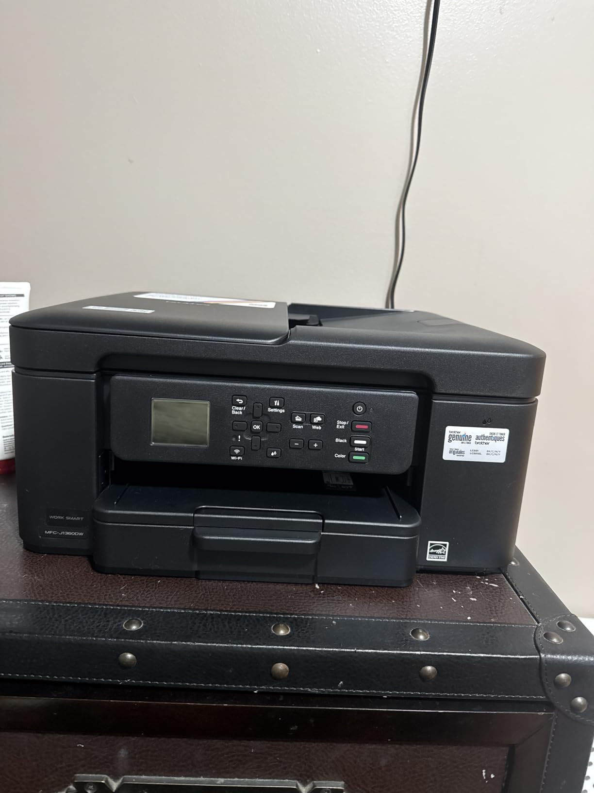 Brother Work Smart 1360 Wireless Color Inkjet All-in-One Printer with Automatic Duplex Printing and 1.8