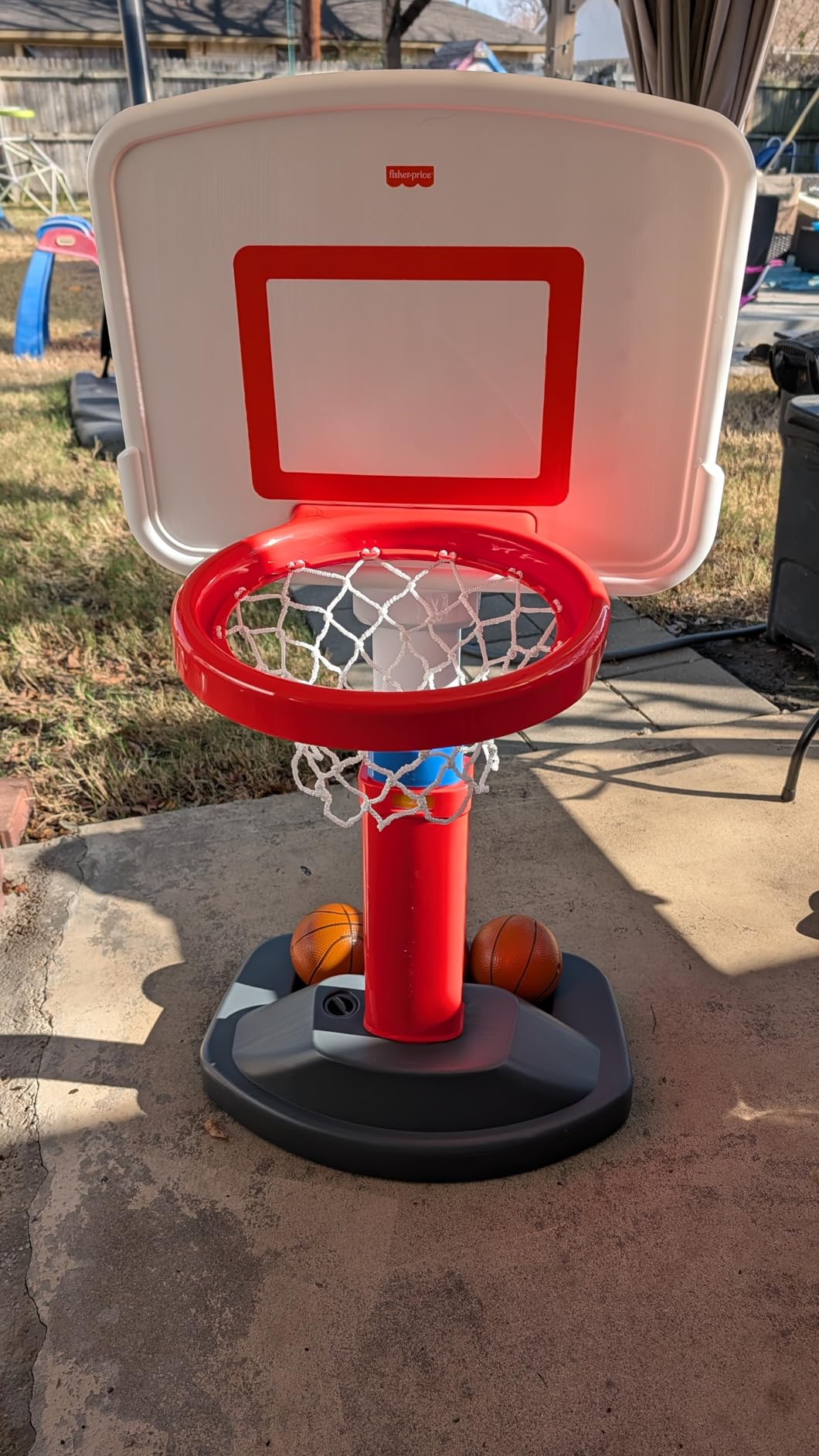 Fisher-Price Grow-to-Pro Basketball Hoop for Toddlers & Kids - Adjustable Height Indoor/Outdoor Play Set with Ball, 18 Months - 5 Year customer photo 2