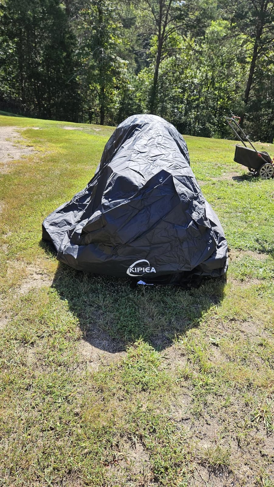 Zero Turn Mower Cover- 600D Heavy Duty Outdoor Zero Turn Lawn Mower Cover Waterproof Universal Fit with 4 Buckles, 2 Drawstrings and Storage Bag customer photo 1