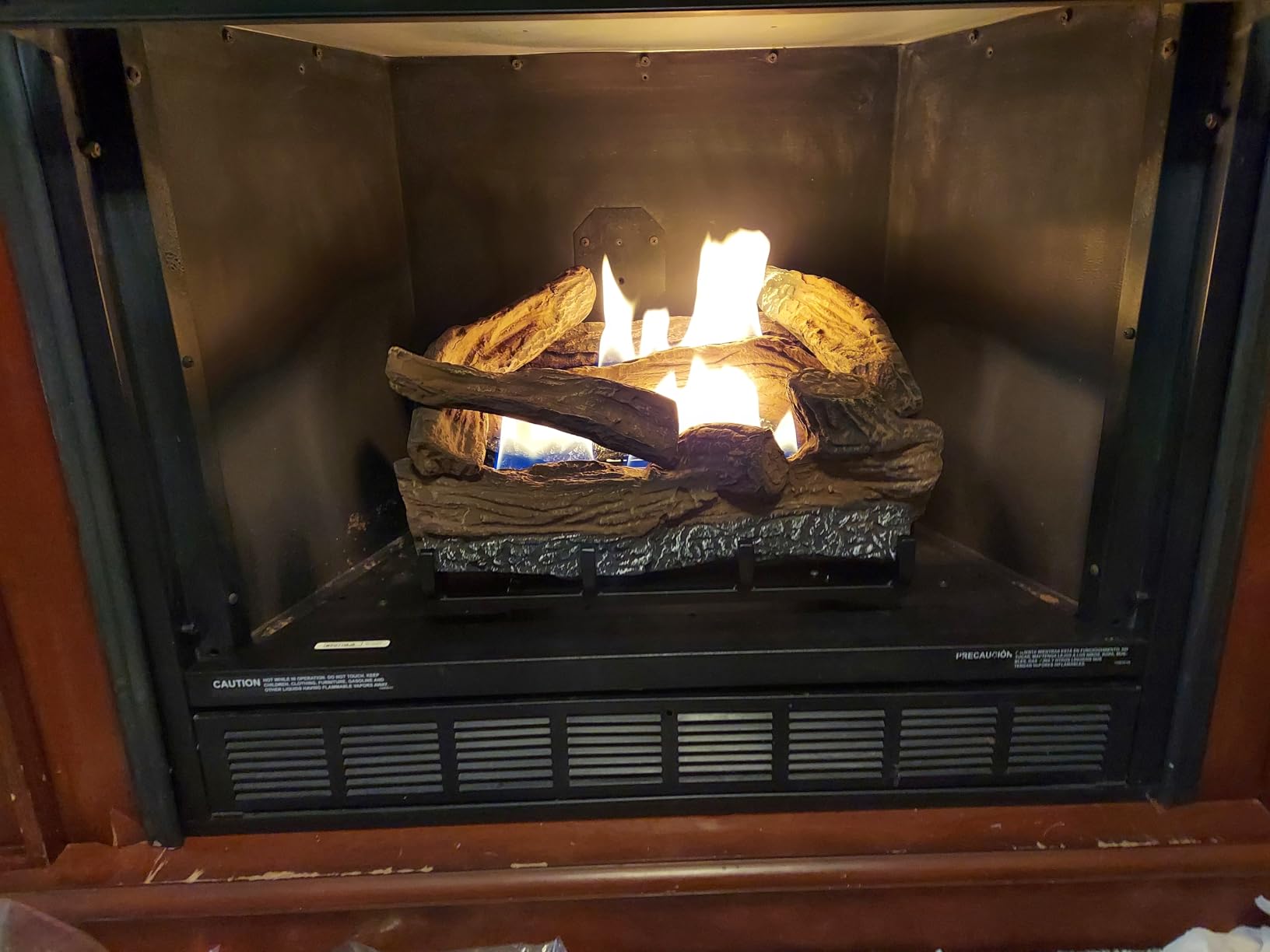Duluth Forge Ventless Natural Gas Log Set - 24 in. Split Oak, 33,000 BTU, Remote Control - Model# DLS-N24R-1 customer photo 1