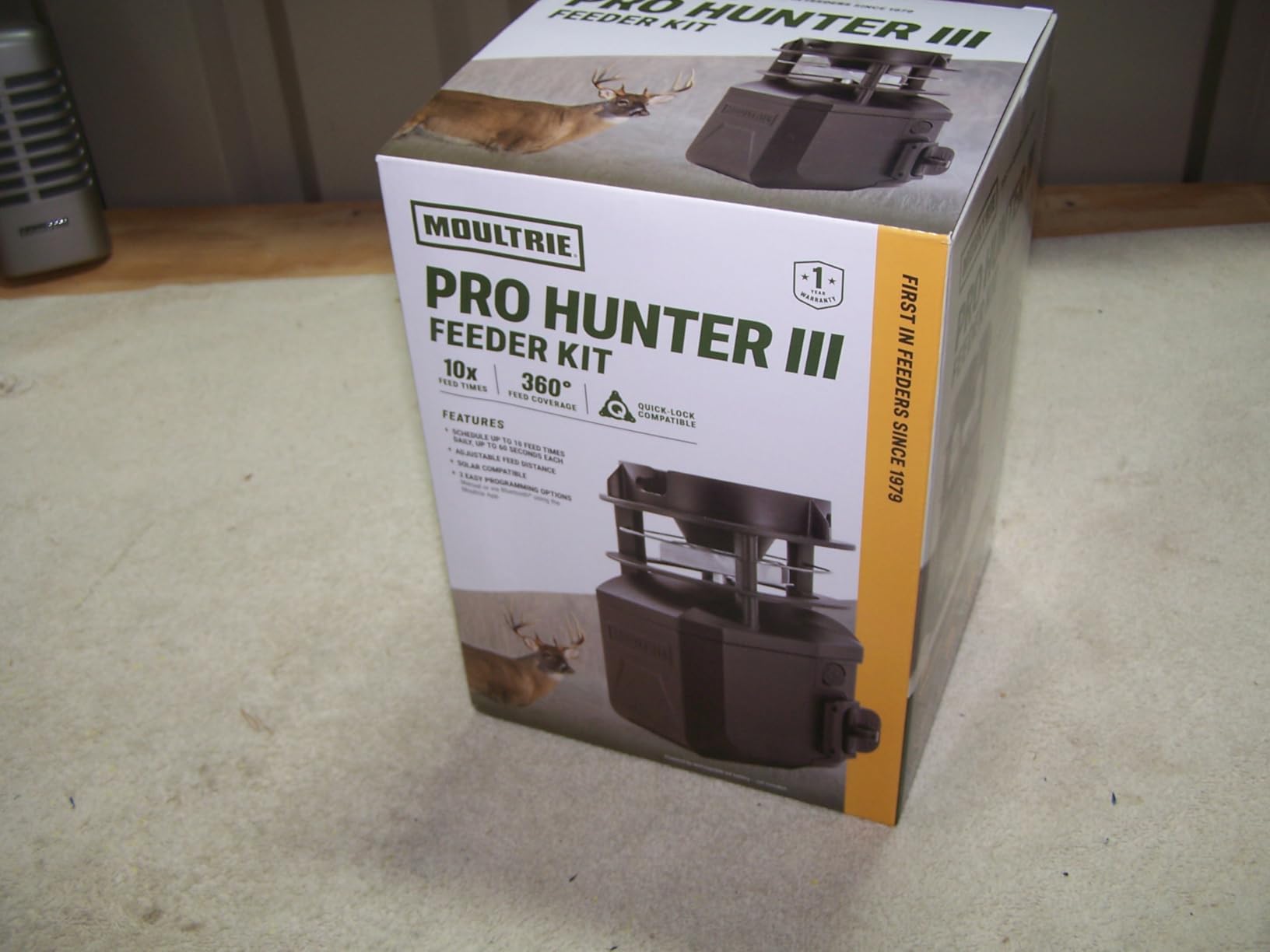 Moultrie Pro Hunter III Feeder Kit - Bluetooth App Control | Bluetooth App Control, pairs with Edge 3, 10 daily feed times, solar ready, adjustable spread, easy installation customer photo 2