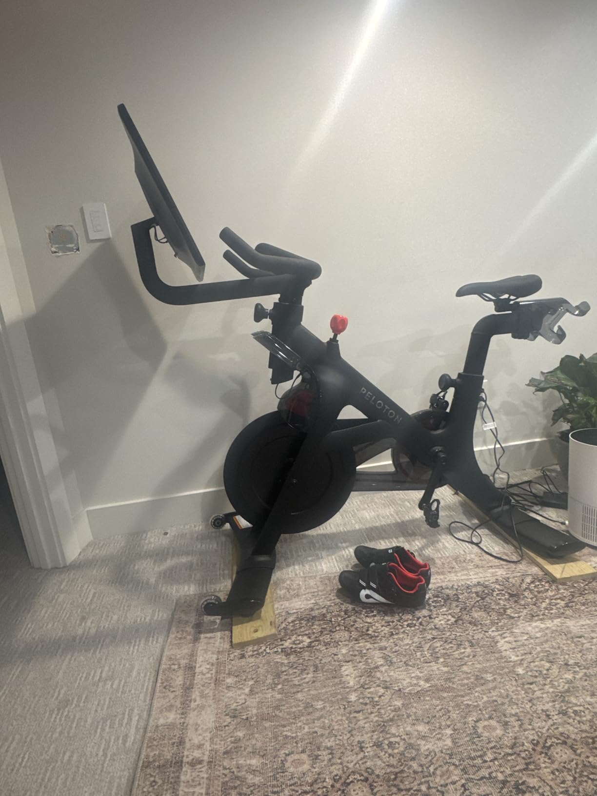Peloton Exercise Bikes, Indoor Stationery Cross Training Bikes for Home with HD Swivel Screen, Space-Friendly Exercise Equipment for Home Workouts, Cardio Fitness, Yoga & Strength Routines customer photo 2