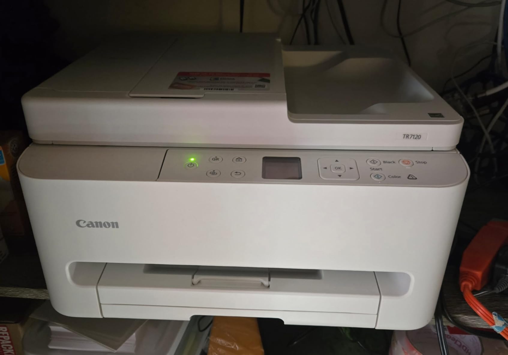 PIXMA TR7120 Wireless Color Inkjet Printer for Duplex Printing, White - Home Printer with Copier/Scanner, Auto Document Feeder, Compact Design, Intuitive Control Panel customer photo 1