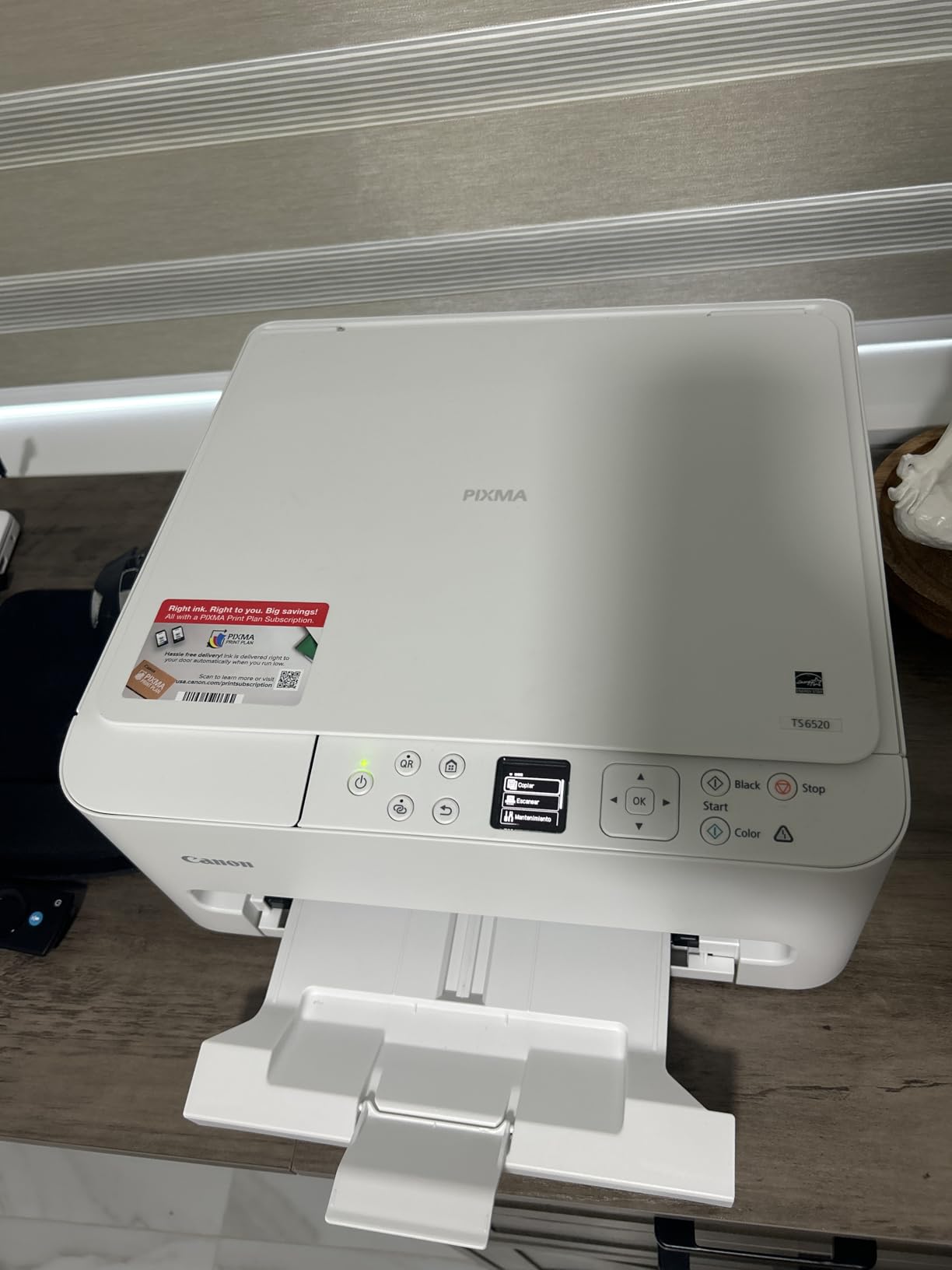 PIXMA TS6520 Wireless Color Inkjet Printer Duplex Printing | White - Home Printer with Copier/Scanner, 1.42