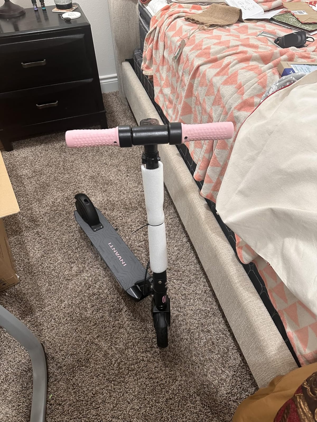 INVANTI KS03 Electric Scooter for Kids Ages 8+, 350W Peak Motor, Max 12mph & 10Miles, 7