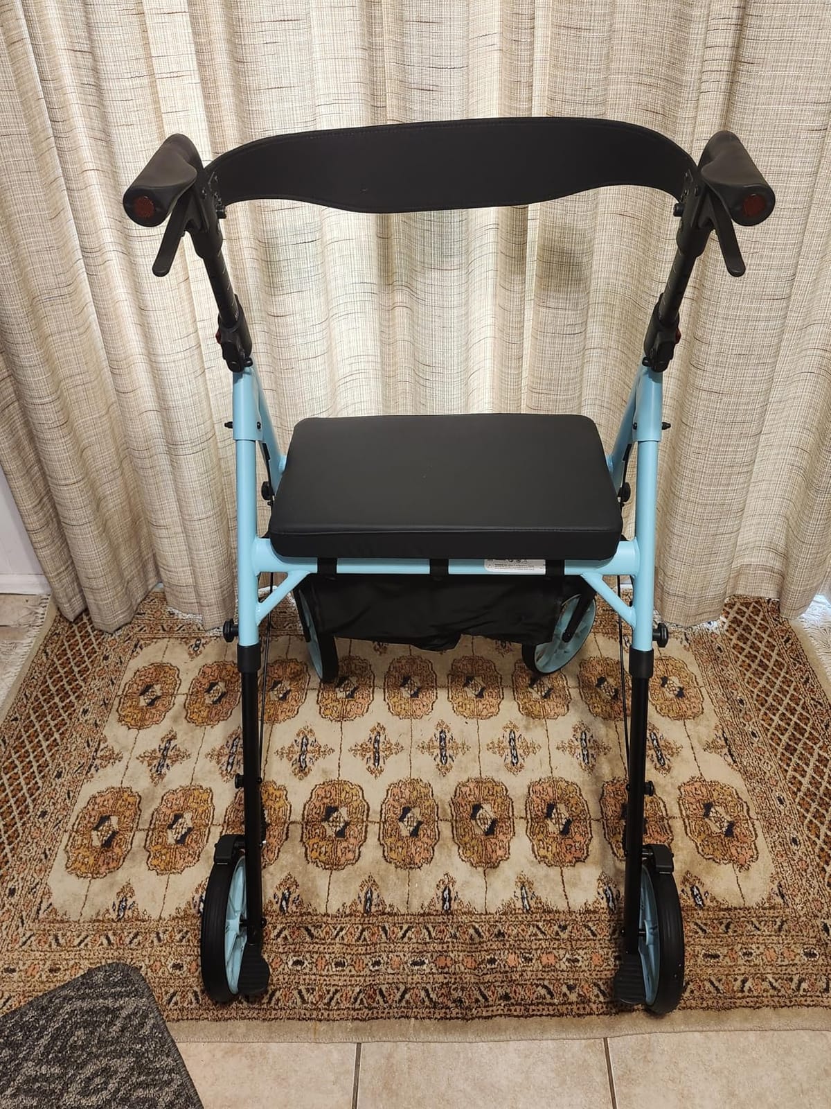 Bariatric Rollator Walkers for Seniors with Seat, 500lb Capacity | 16lb Lightweight Aluminum, 8