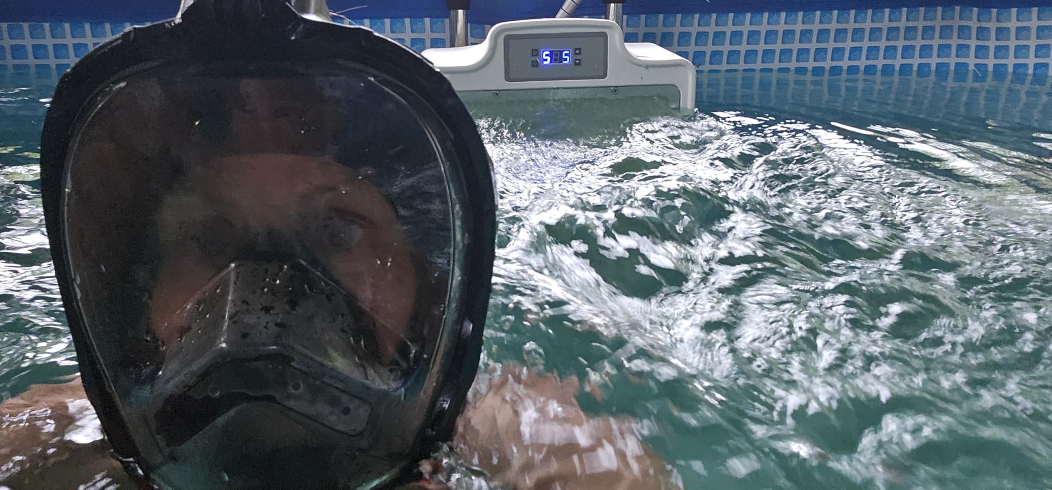 Swim Current Machine for In-ground Pools and Above Ground Pools, 1000W | Comfortable 1500 GPM current with 9 speeds, 30V low voltage and no-drill installation for beginners and families. customer photo 2