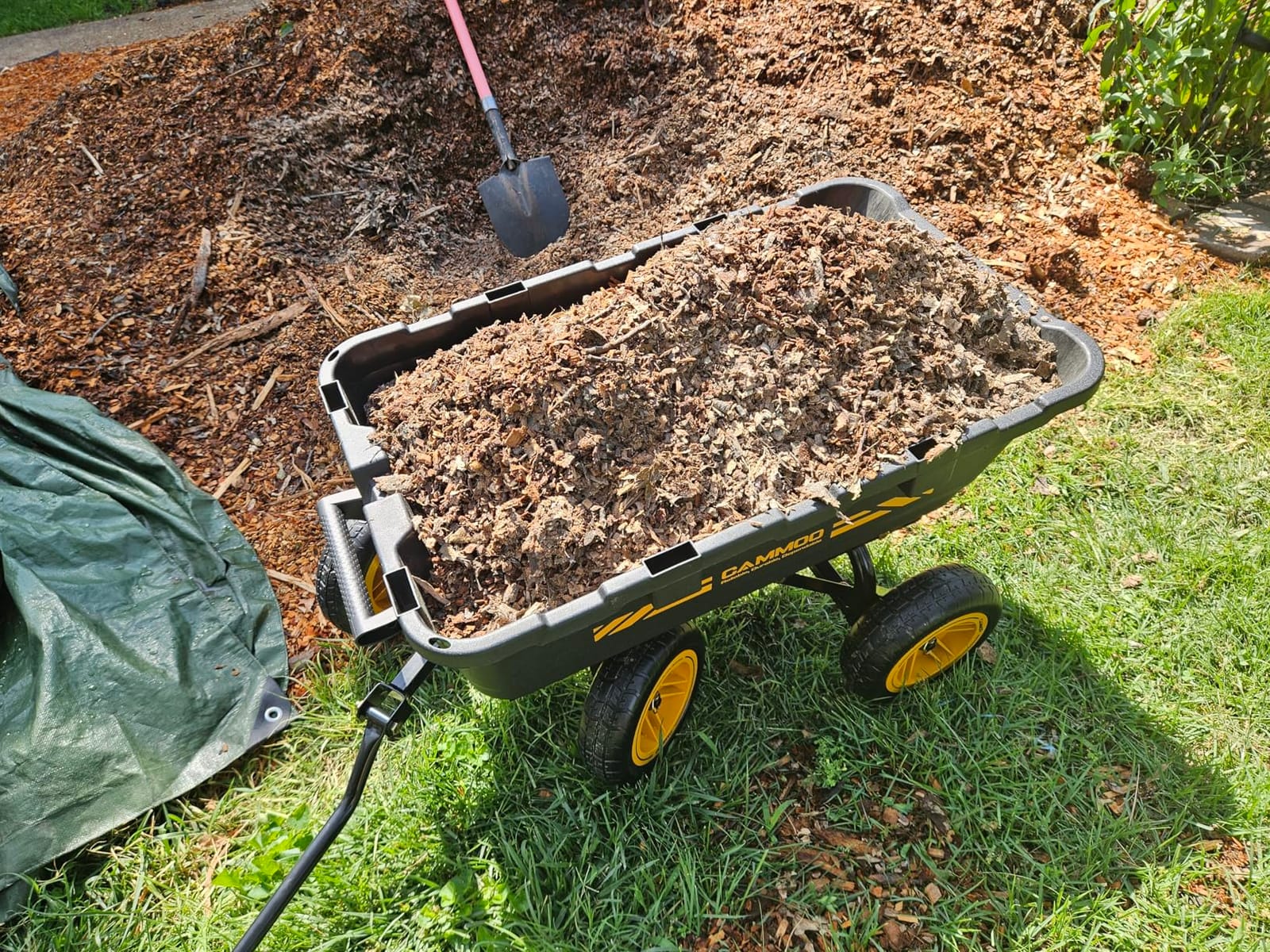 CAMMOO 10-in NO-Flat Tires 900lb Garden Dump Cart Wheelbarrow Garden Wagon customer photo 1