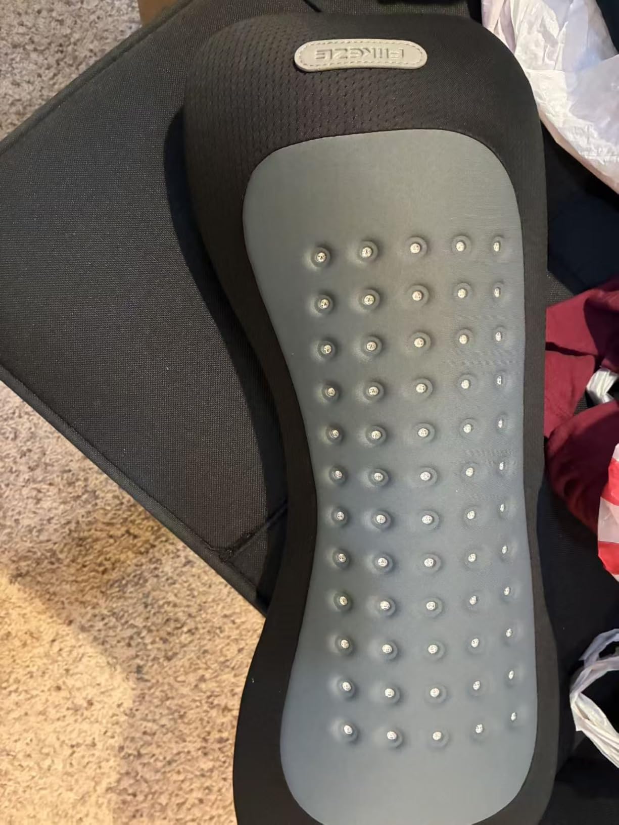 FliKEZE 4-in-1 Lumbar Massager with Red Light 650/850nm Cordless 5000mAh | Lumbar Support Pillow Lower Back Massager with Vibration, Airbag Traction & Heating for Back & Waist Comfort, FSA Eligible customer photo 1