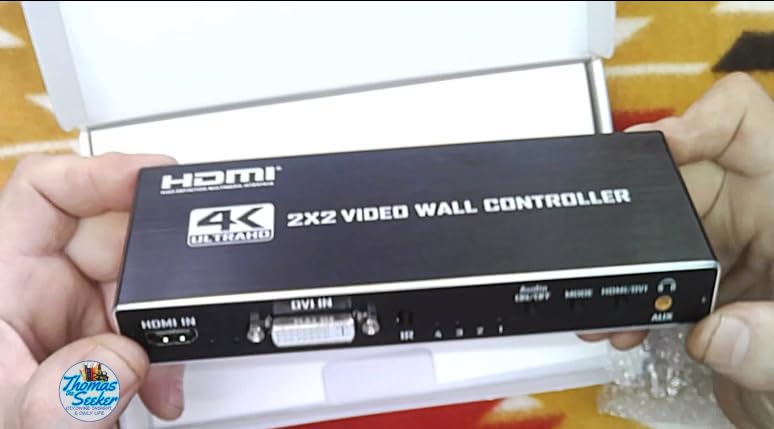 4K HDMI Video Wall Controller 2x2, 180° Rotate Video Wall Processor with IR Remote, 8 Splicing Modes 1x1 1x2 1x3 1x4 2x1 3x1 4x1, Combine 4 Screens into 1 Wall Display customer photo 2