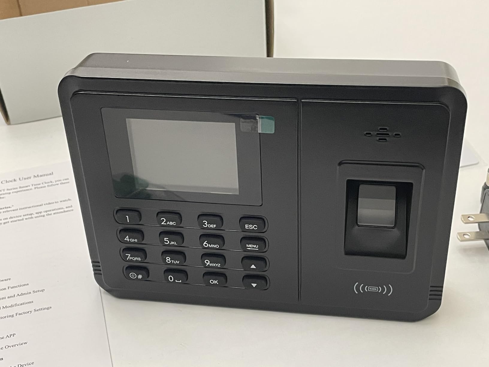 Time Clock System: App Control & 5s Fast Connection, Customizable Rules & 4 Payroll Reports, 10 IC Cards, No Monthly Fee Biometric Fingerprint Time Clocks for Employees Small Business customer photo 1