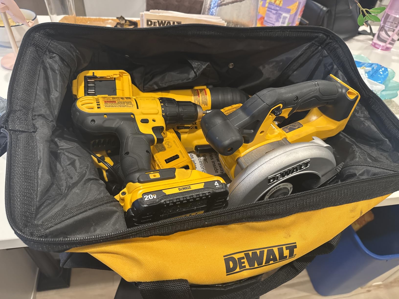 20V MAX 5-Tool Power Tools Combo Kit, Includes 1/2 Cordless Drill,1/4 Impact Driver, Reciprocating Saw, Circular Saw, Oscillating Tool, 5Ah Battery and Charger (DCK540D1) customer photo 2