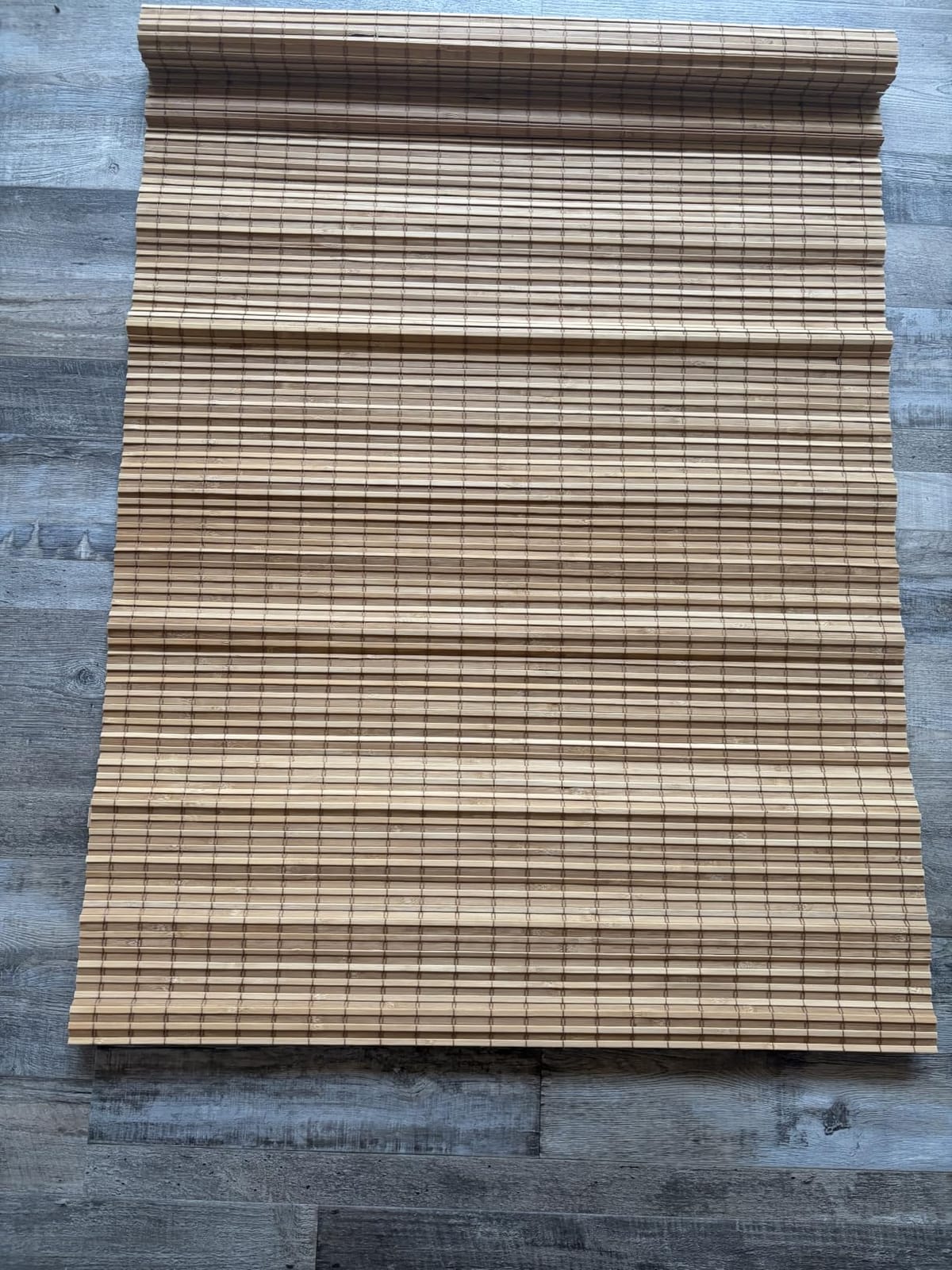 Madison Park 100% Bamboo Cordless Roman Shades Blinds, 27x64 Neutral | Natural Woven Wooden Privacy Panel, Light Filtering Window Treatment for Bedroom, Living Room Decor, Inside/Outside Mount customer photo 1