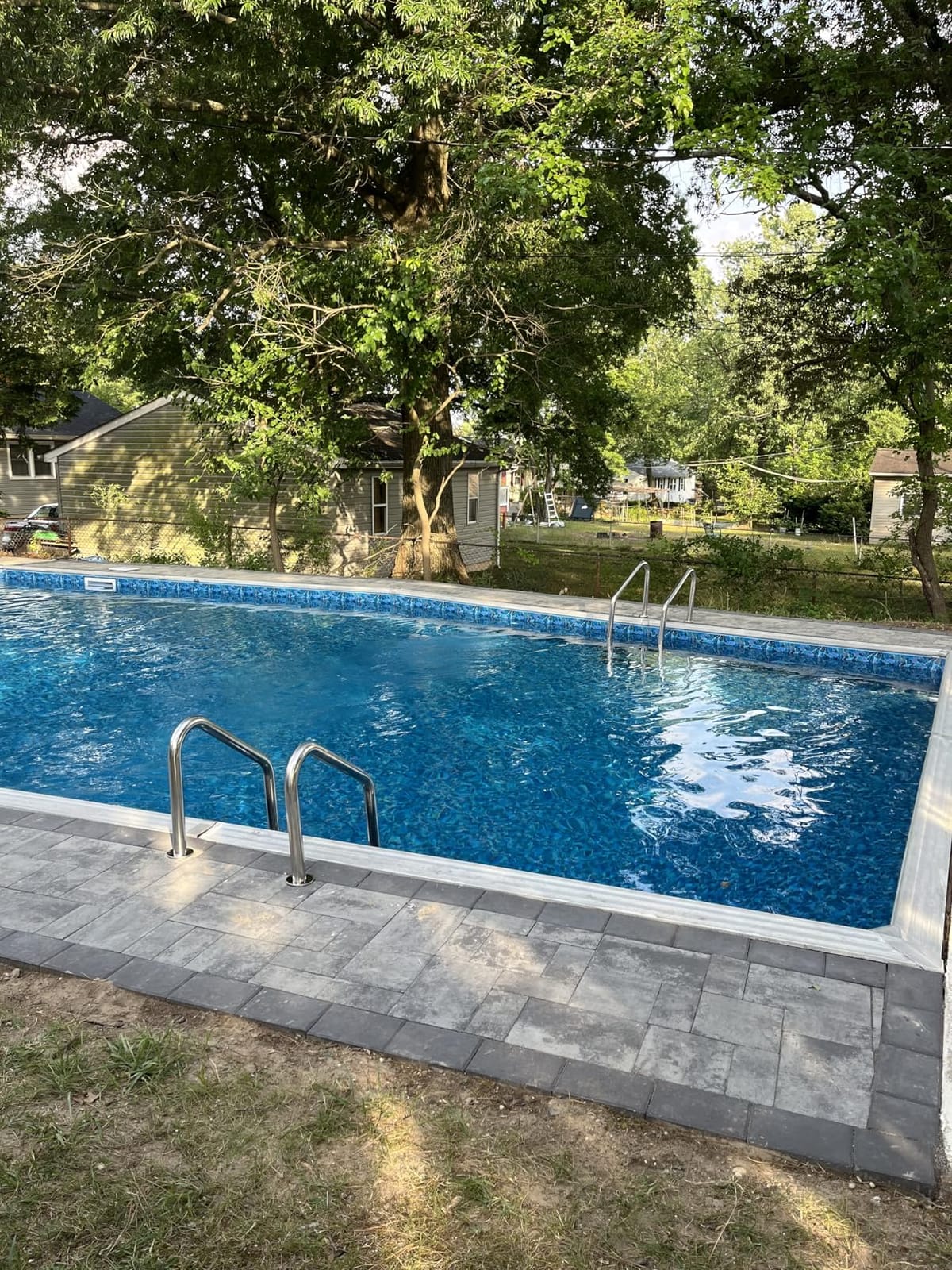 IRONMAX 4-Step Stainless Steel Swimming Pool Ladder for Inground Pools | Heavy Duty 440 LBS Pool Stairs with Non-Slip Treads, Quick Install for Pool, Gym & Water Park customer photo 2