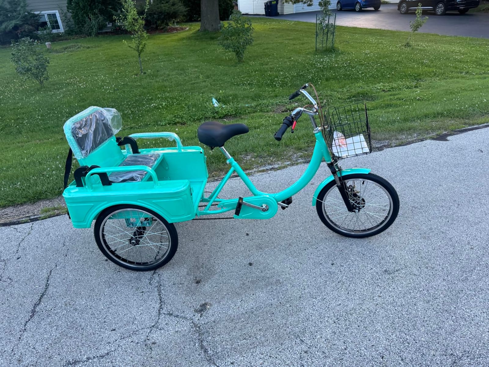 MOOITZ Adult Tricycle, 20 Inch 3-Wheel Bikes Carrying Passengers and Cargo, Trike for Adults with Front Baskets for Women, Seniors, Men, Low Step-Through Cruiser Bike for Cycling, Outing, Picnic customer photo 1