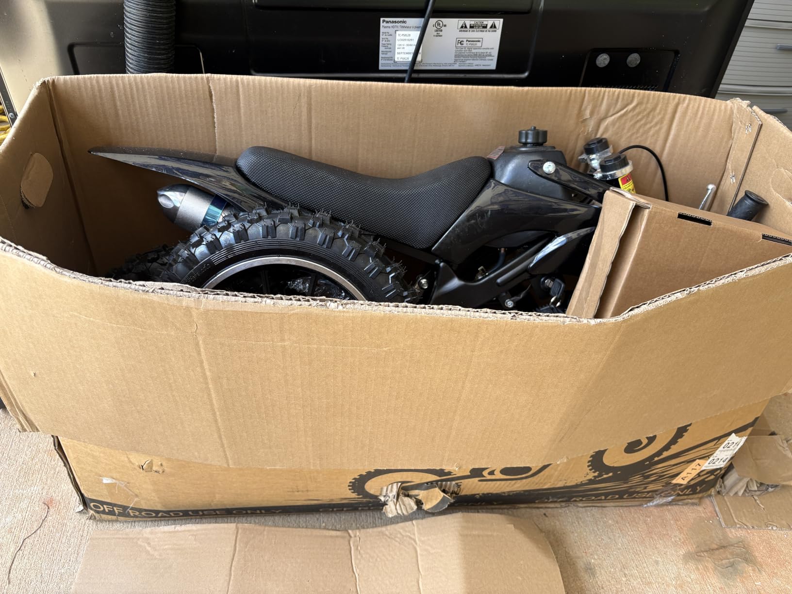 Kids 50cc Dirt Bike, 2-Stroke Gas Dirt Bike, Black, CPC Listed | Kids Dirt Bike for 8-14 with Front Rear Disc Brakes, 10In Off-Road Tires, Shock Absorption, Seat Height 23.6in, Max Speed 40Mph customer photo 1