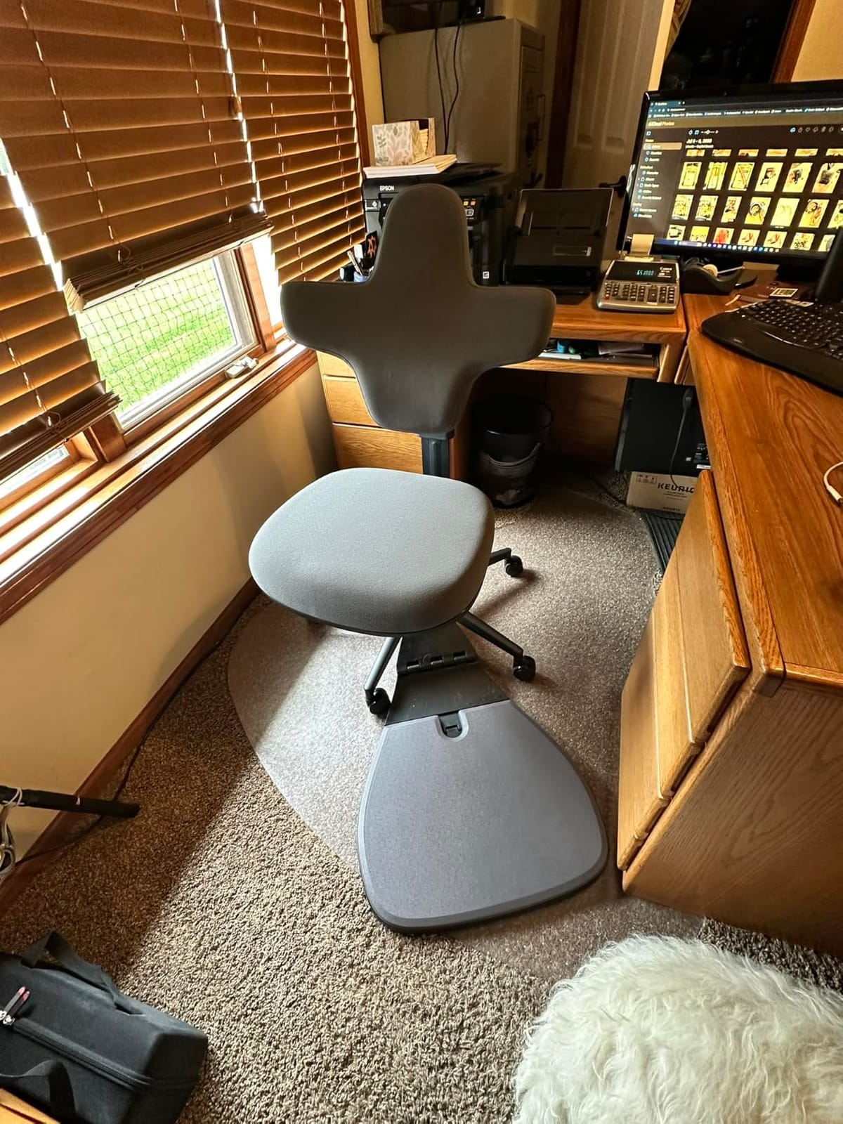 Newtral Standing Desk Chair, Standing Mate Chair for Sit-Stand, Ergonomic Leaning Perch Chair with Anti-Fatigue Mat, Standing Stool, Saddle Chair, Height Adjustable Home Office Posture Seat customer photo 1