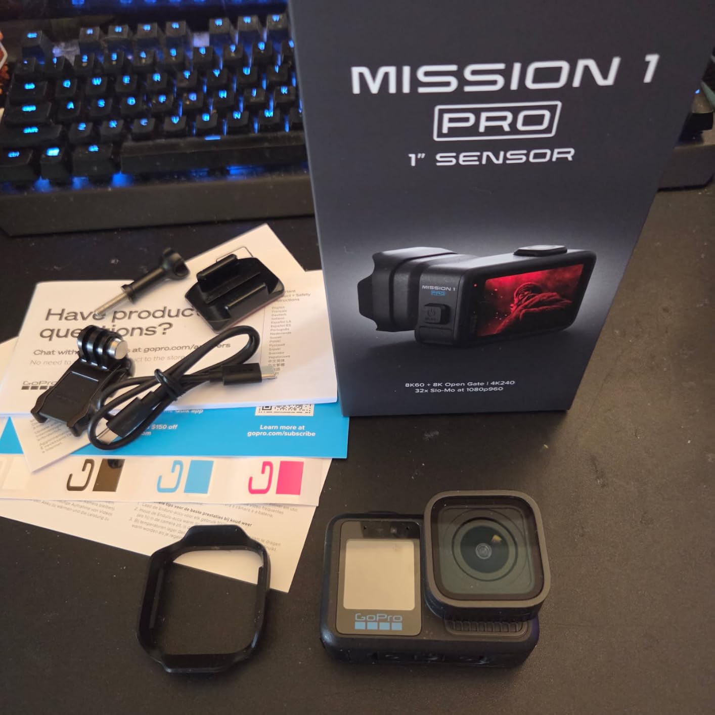 Mission 1 PRO - Compact Cinema Action Camera with 8K60 Video, 1