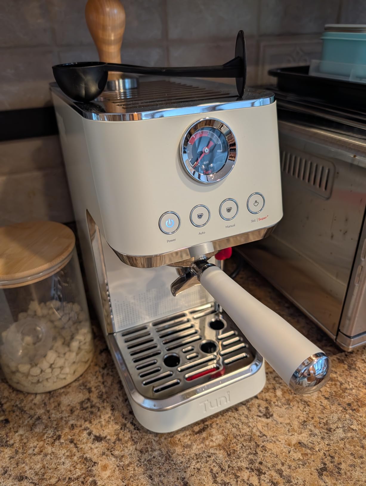 Tuni E2 Gen3 Dual Boiler Espresso Machine with Super+ Steam Power, Ivory | 20 Bar with PID NTC Temp Control, 58mm Brew System customer photo 2