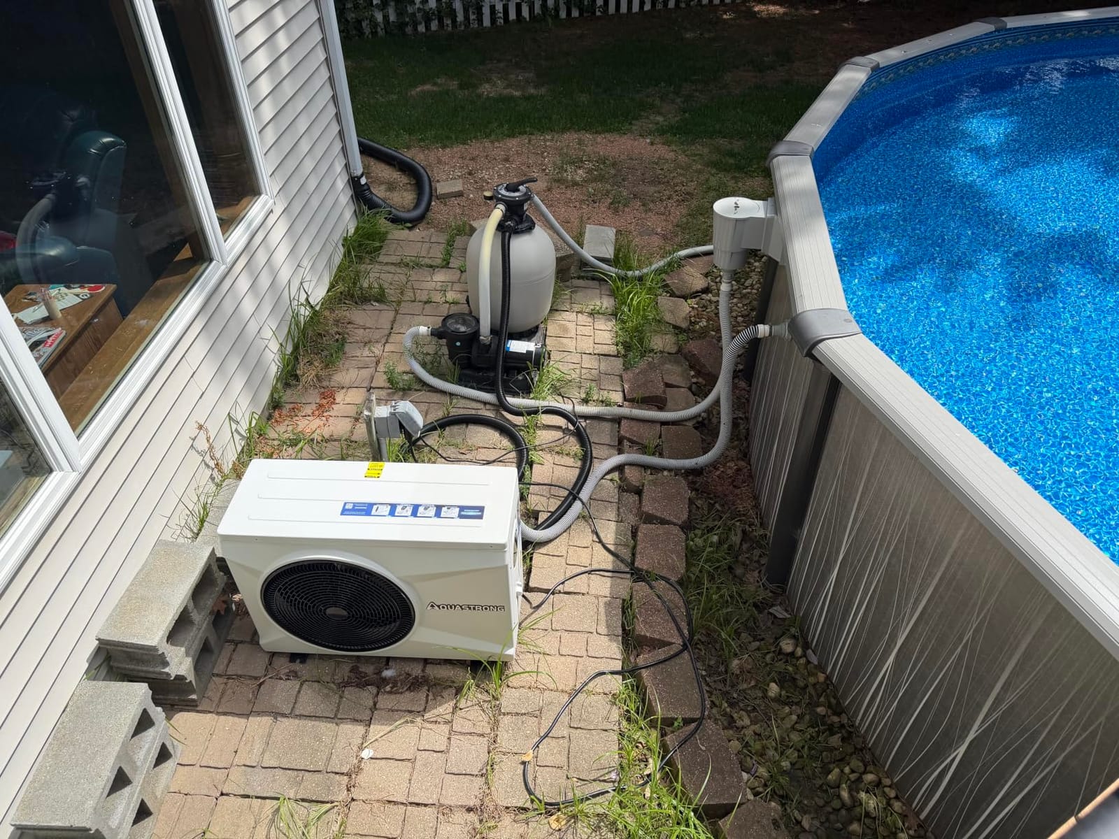 AQUASTRONG Swimming Pool Heat Pump, Pool Heater for Above Ground and Inground Pool, Heating and Cooling Pool Heater, for 6500 Gallons customer photo 1