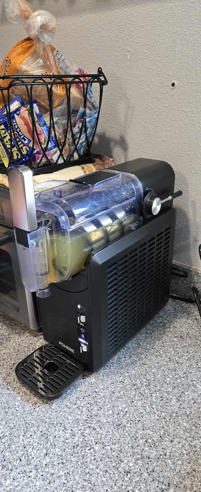 Commercial Ice Cream Machine 1400W, 20 L/H Yield Countertop Hard Serve Ice Cream Maker with 4.5L Stainless Steel Cylinder, LED Panel & Timer, One Flavors for Restaurants Snack cafes customer photo 2
