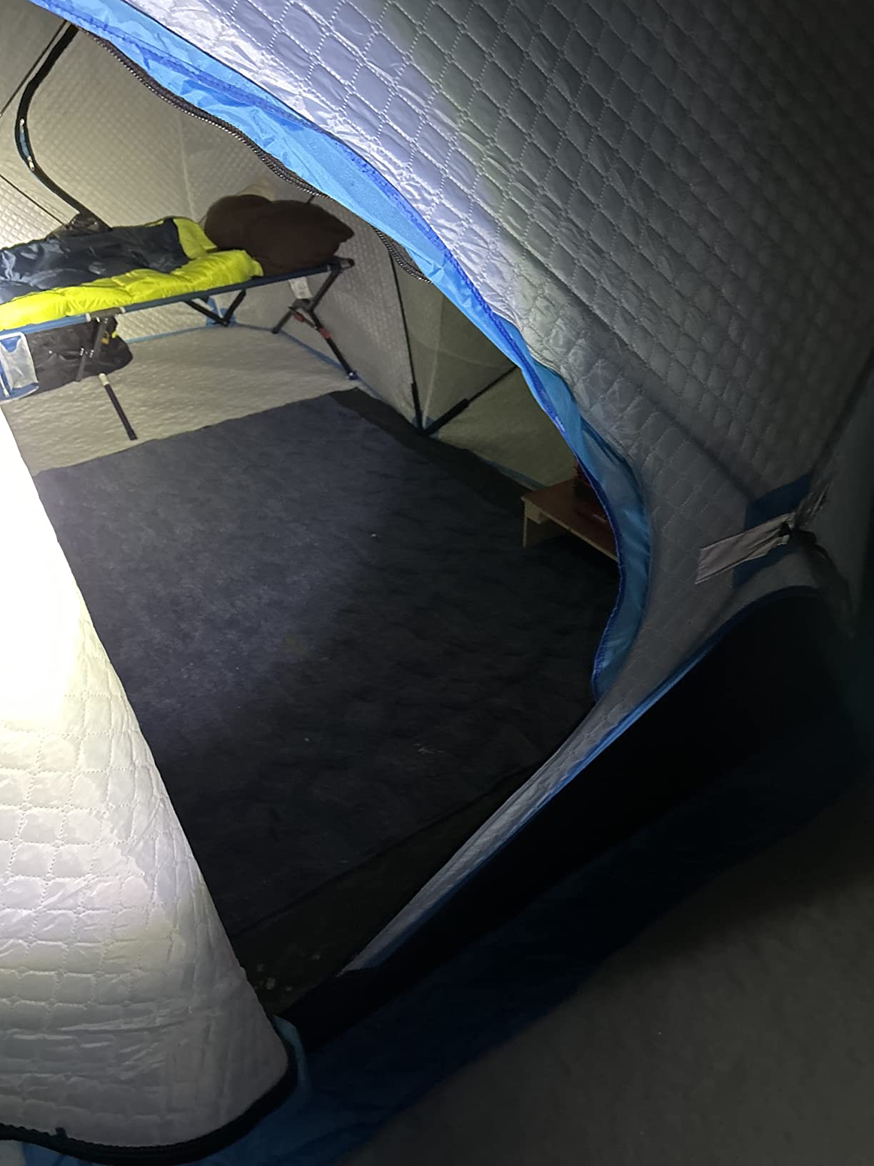 Outsunny 2/4/8 Person Pop-up Insulated Ice Fishing Tent | Portable Ice Fishing Shelter, Ice Shanty, 2 Doors, Carrying Bag customer photo 1