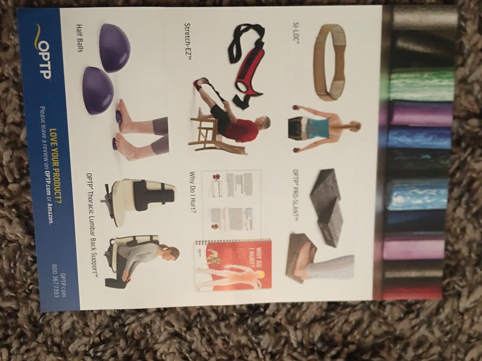 OPTP The Original Stretch Out Strap with Exercise Book, USA-Made Yoga Strap | USA-made Stretch Out Strap for flexibility & mobility, physical therapy, yoga stretching strap & knee therapy strap customer photo 2