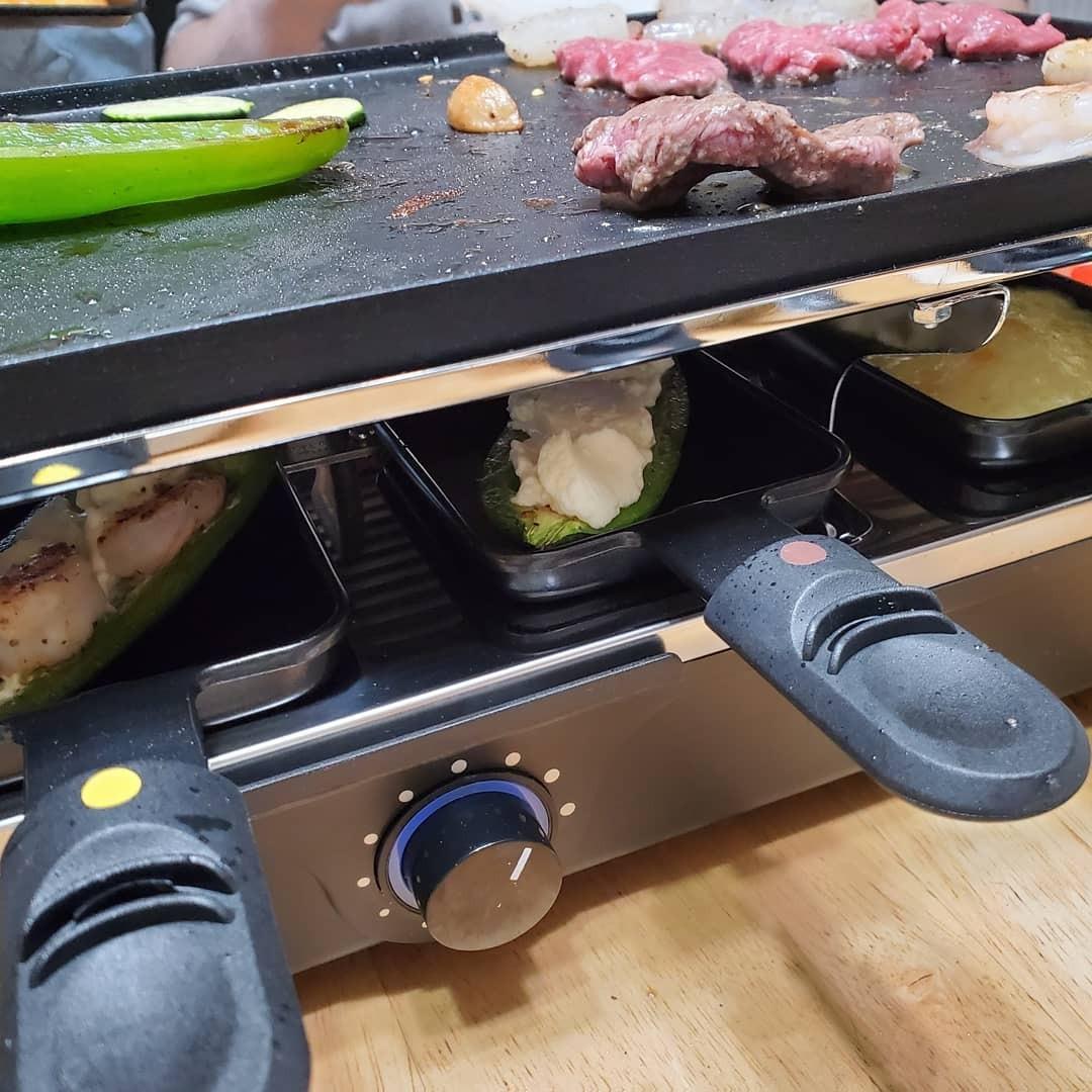 Party Grill & Raclette by Salton | 6-Person Smokeless Indoor Grill | Non-Stick Grill Plate customer photo 2