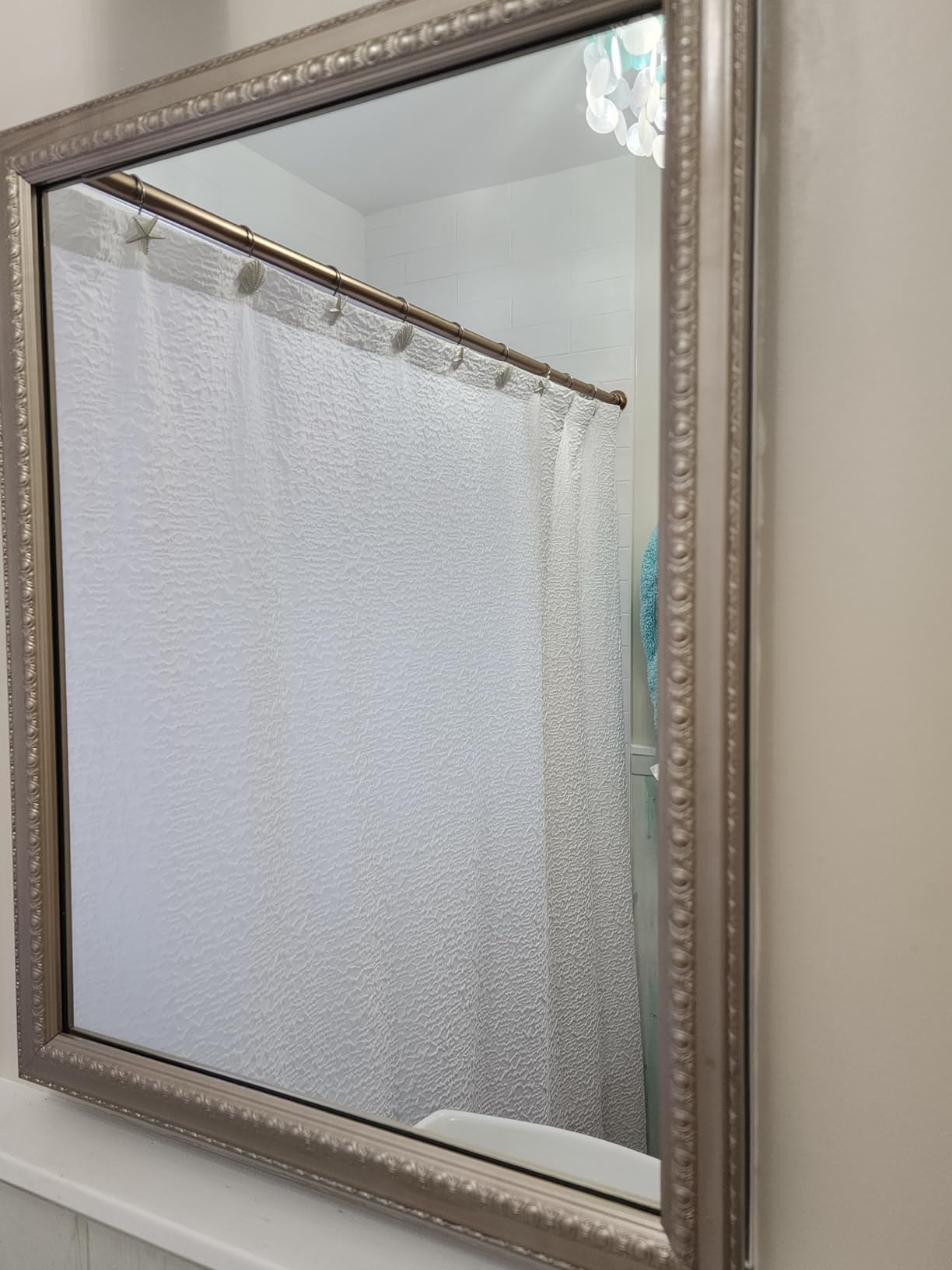 Kohler CB-CLW2026SS Aluminum Bathroom Medicine Cabinet with Mirror, Decorative Silver Framed Mirror Door, Adjustable Shelves, Rectangular Frame, 20 in. W x 26 in. H customer photo 1