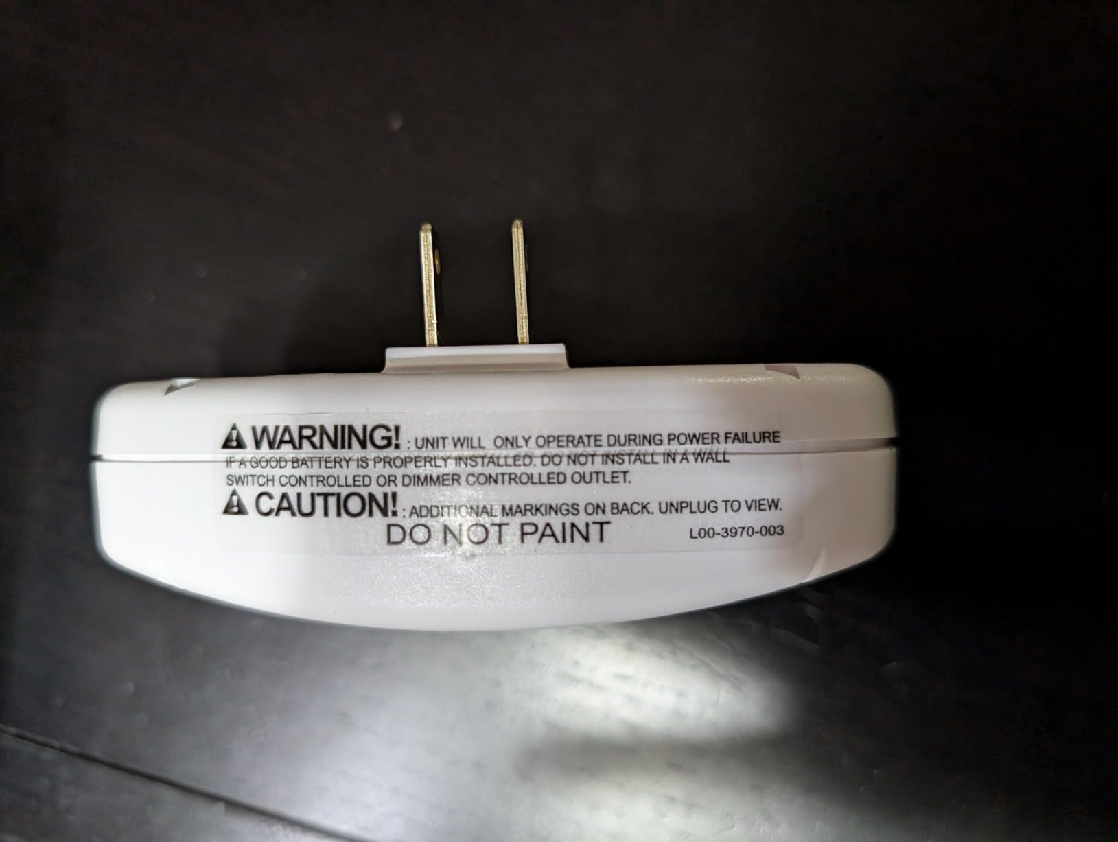 FIRST ALERT CO605 Plug-in Carbon Monoxide Detector with Battery Backup, White | CO606, 9V Battery Backup customer photo 2