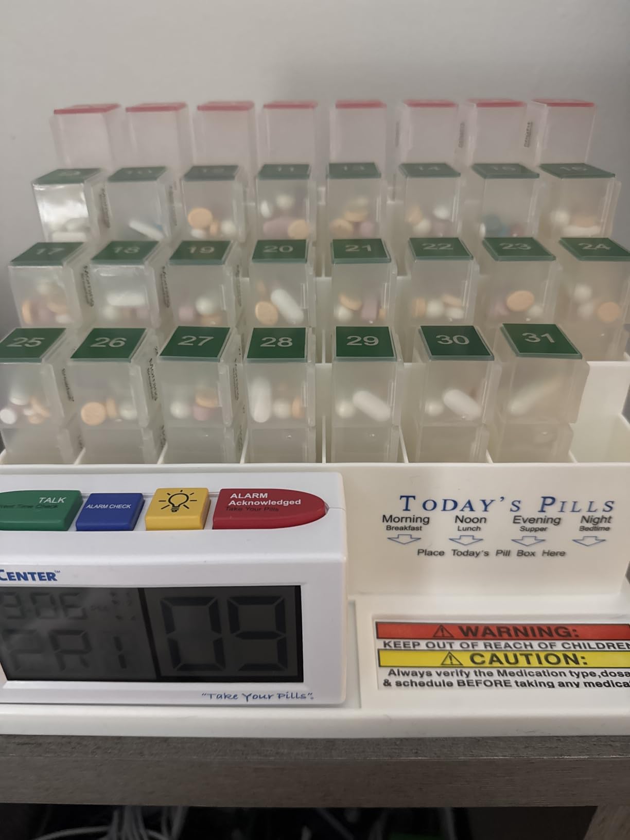 MedCenter 31-Day Pill Organizer System with 4-Time Talking Alarm customer photo 1