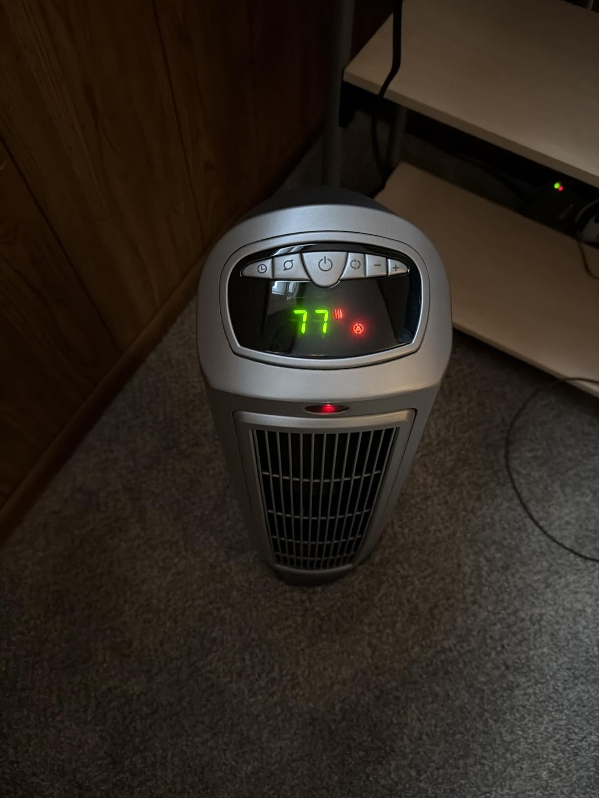 Lasko Oscillating Digital Ceramic Tower Heater for Home with Adjustable Thermostat, Timer and Remote Control, 23 Inches, 1500W, Silver, 755320 customer photo 2