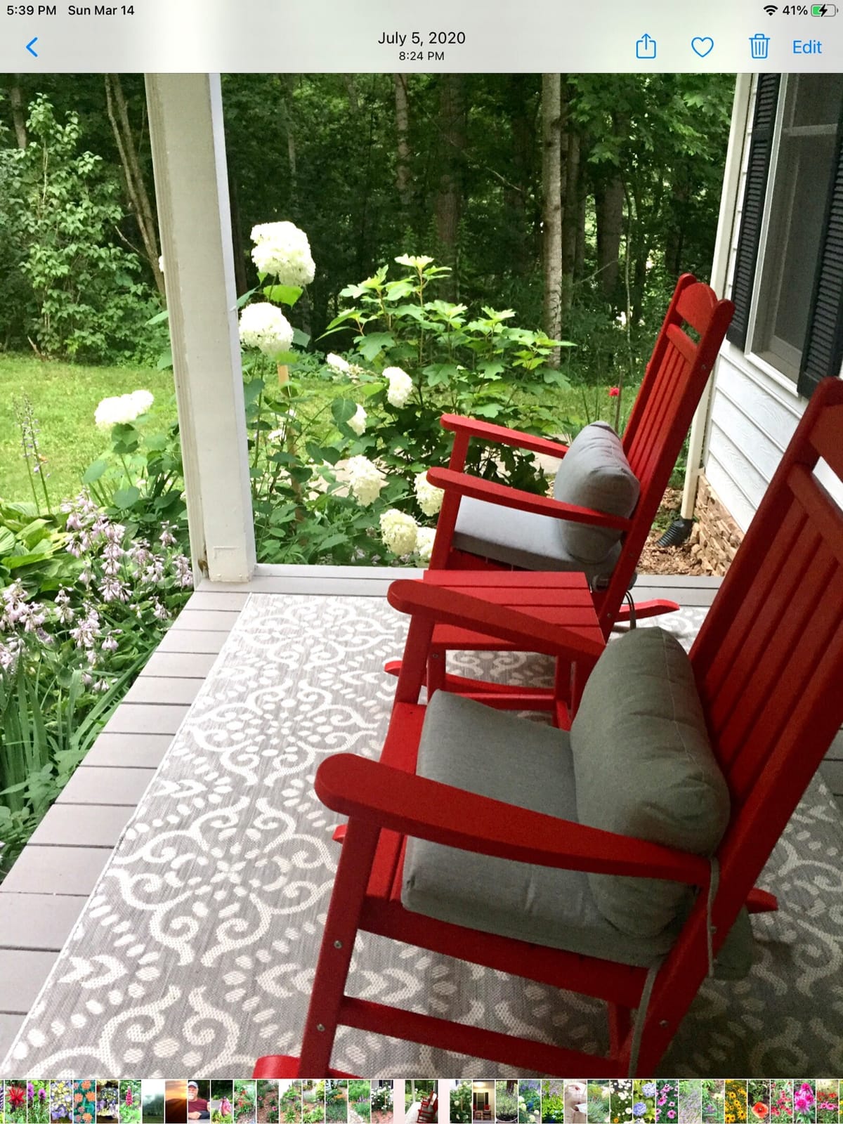 POLYWOOD AD5030WH Classic Folding Adirondack Chair, White 35.7 x 29 x 35.7 inches customer photo 2