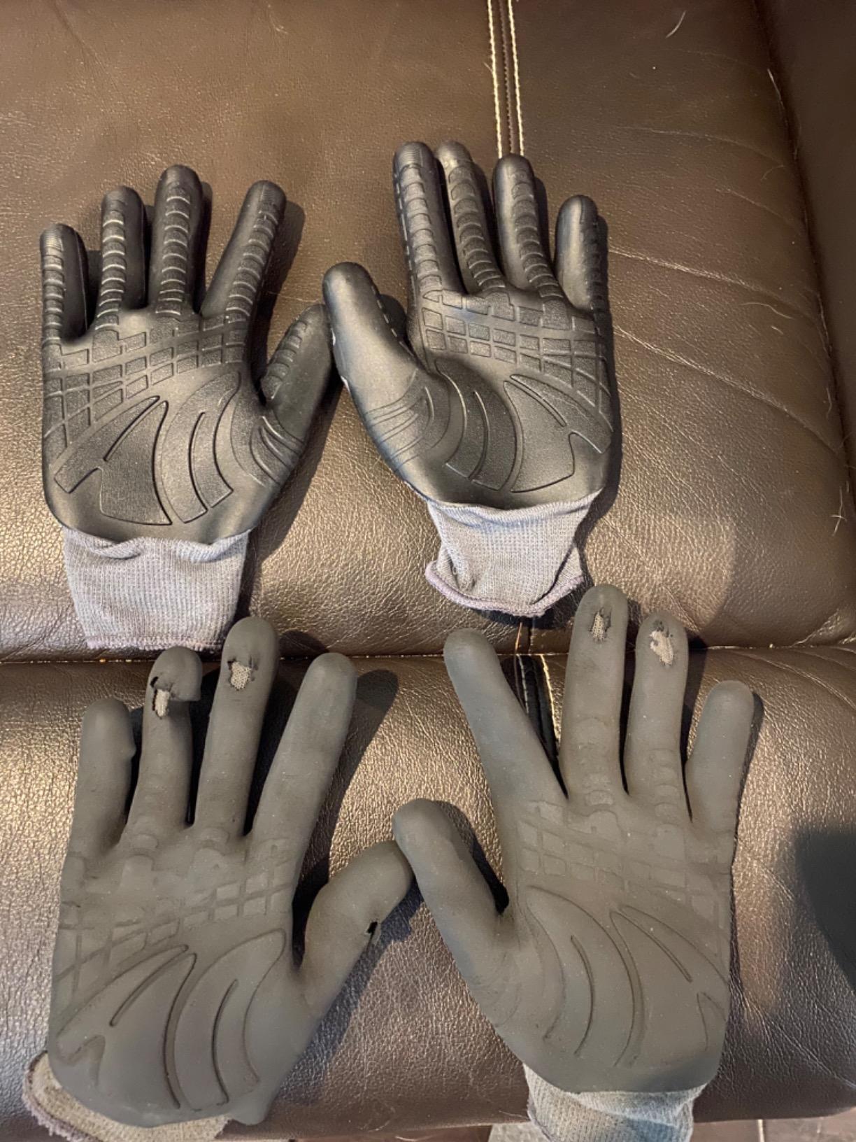 G & F Products - 3100L-DZ-Parent 12 Pairs Large Rubber Latex Double Coated Work Gloves for Construction, gardening gloves, heavy duty Cotton Blend Blue customer photo 1