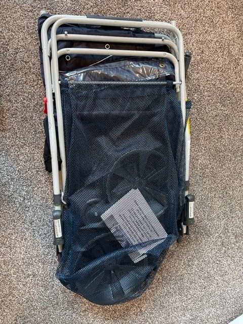 Rio Beach Wonder Wheeler Deluxe Utility, Lawn, and Beach Foldable Cart, Navy customer photo 1
