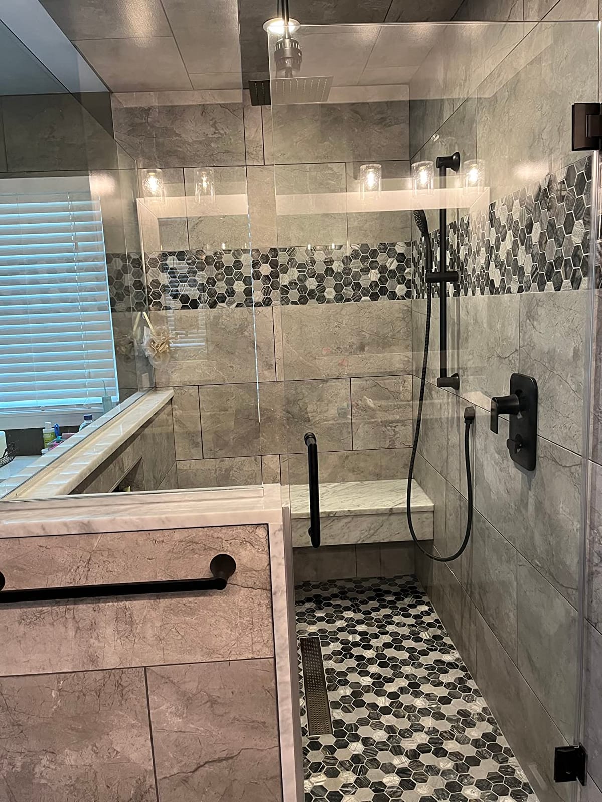 DreamLine Unidoor 30 inch W x 72 inch H Frameless Hinged Shower Door in Brushed Nickel customer photo 1