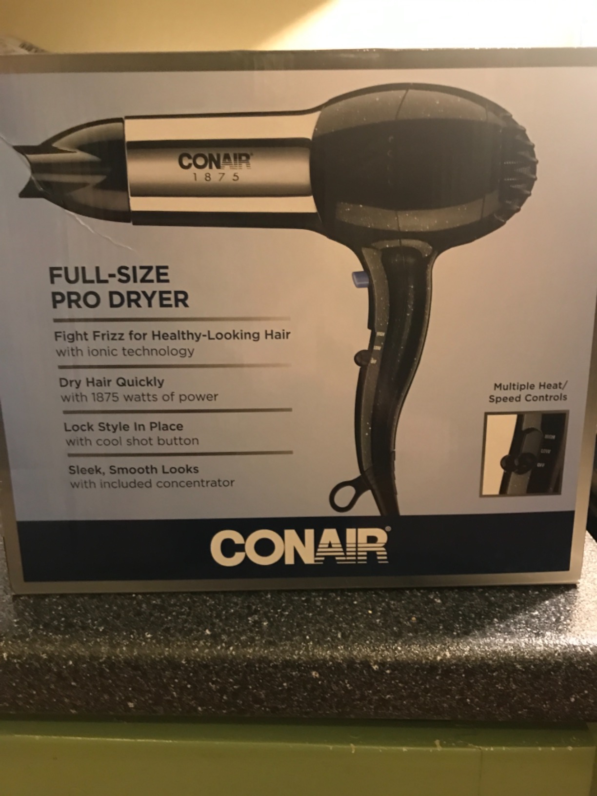Conair Ionic Hair Dryer with Concentrator Attachment, 1875W, Full Size customer photo 2
