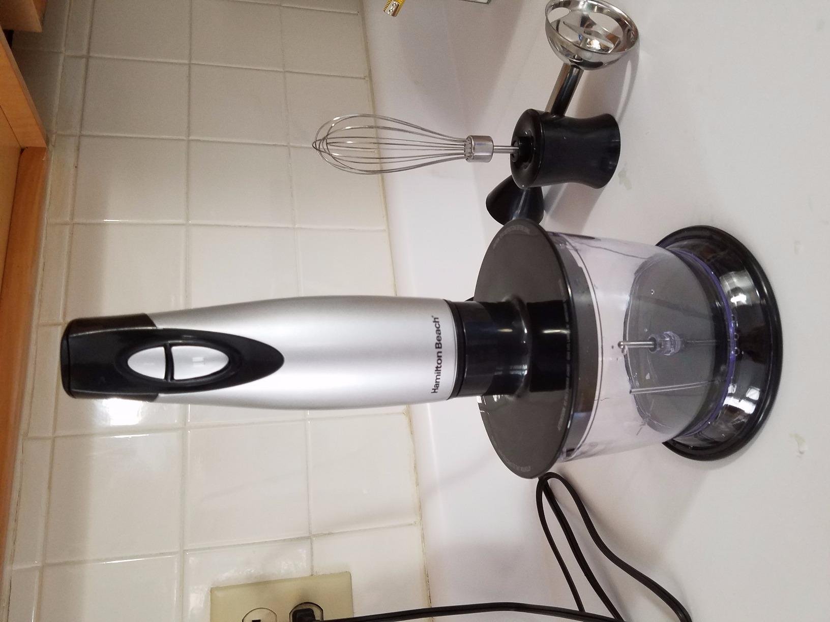 Hamilton Beach 4-in-1 Electric Immersion Hand Blender with Handheld Blending Stick, Whisk + 3-Cup Food & Vegetable Chopper Bowl, 2-Speeds, 225 Watts, Silver and Stainless Steel (59765) customer photo 2