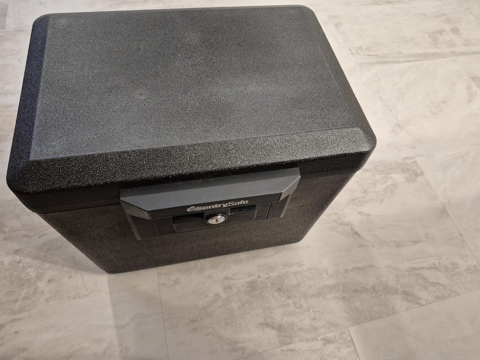 SentrySafe Black Fireproof Document Box with Key Lock, Safe Secures Files and Documents for Home or Office, 0.61 Cubic Feet, 13.6 x 15.3 x 12.1 inches, 1170 customer photo 2